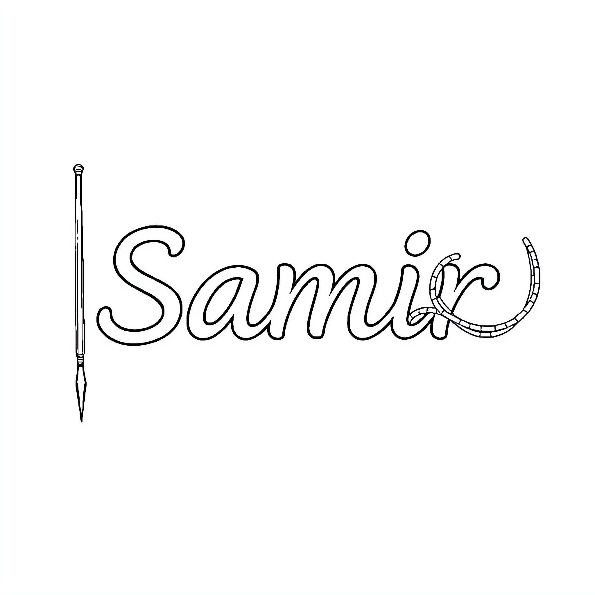 Samir's Artistic Expression Coloring Page (free black-and-white line drawing printable PDF for all, from beginners to advanced learners, including children, teens, adults, and seniors)