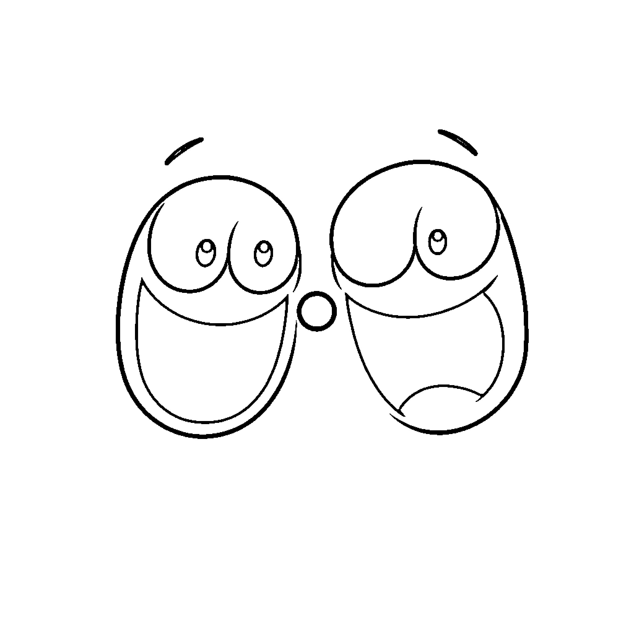 Meme of two silly cartoon characters Coloring Page (free black-and-white line drawing printable PDF for all, from beginners to advanced learners, including children, teens, adults, and seniors)