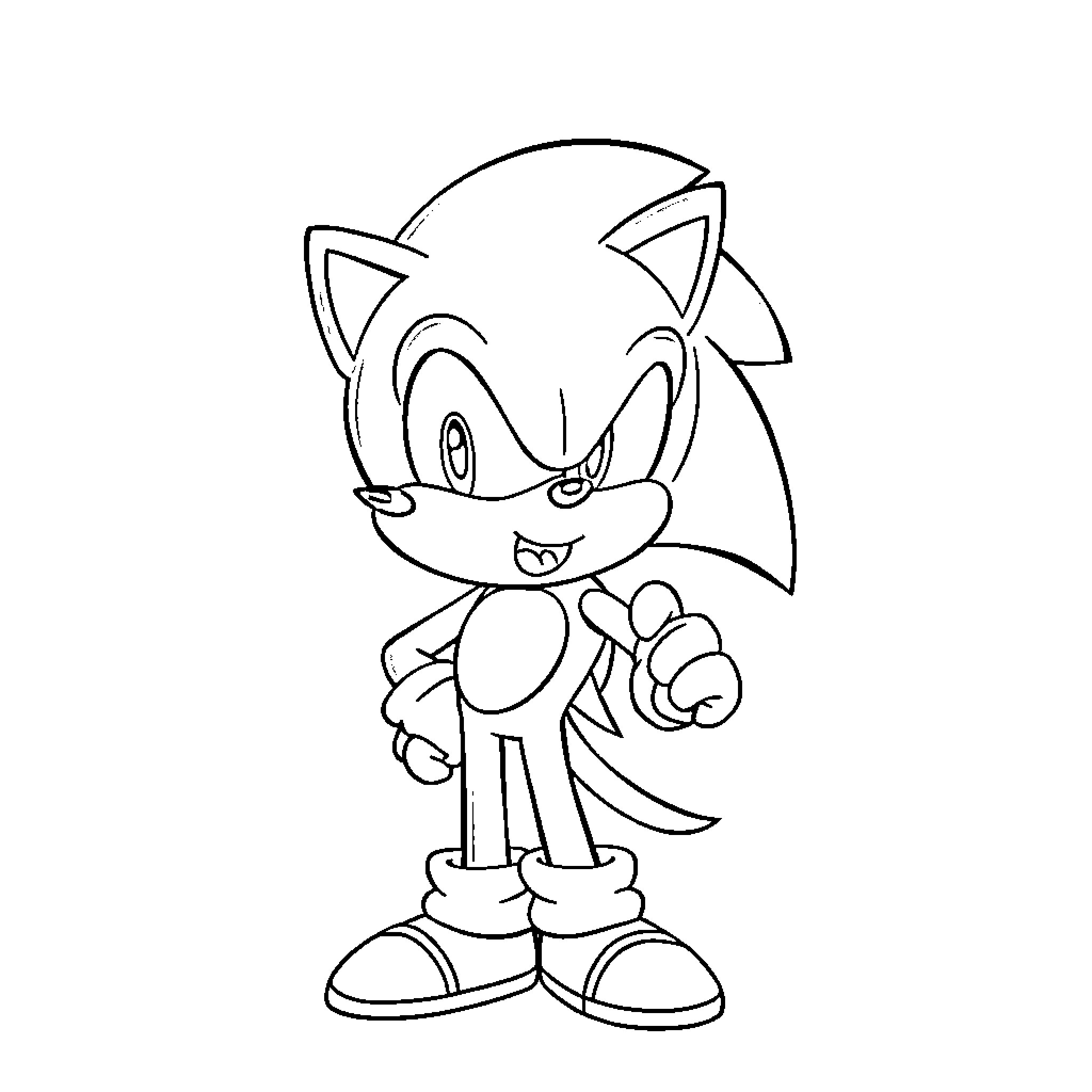 Capuchino's energetic pose Coloring Page (free black-and-white line drawing printable PDF for all, from beginners to advanced learners, including children, teens, adults, and seniors)