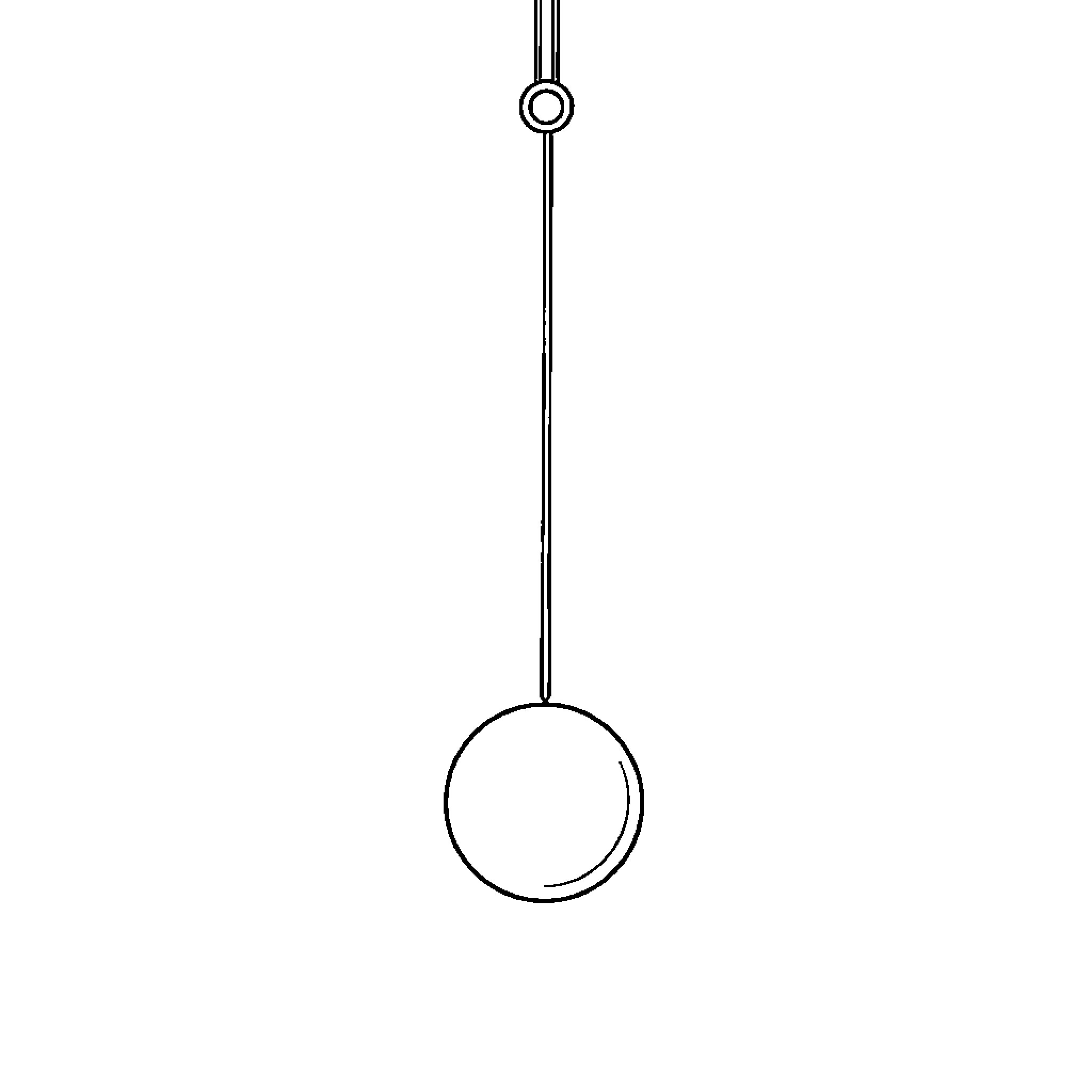 Pendulum swinging in minimalist design Coloring Page (free black-and-white line drawing printable PDF for all, from beginners to advanced learners, including children, teens, adults, and seniors)