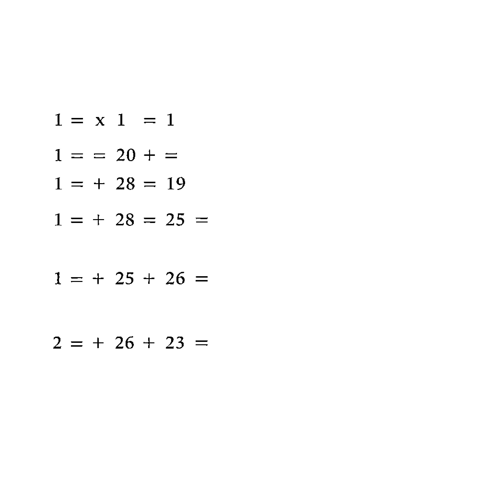 Math Expressions and Equations Coloring Page (free black-and-white line drawing printable PDF for all, from beginners to advanced learners, including children, teens, adults, and seniors)