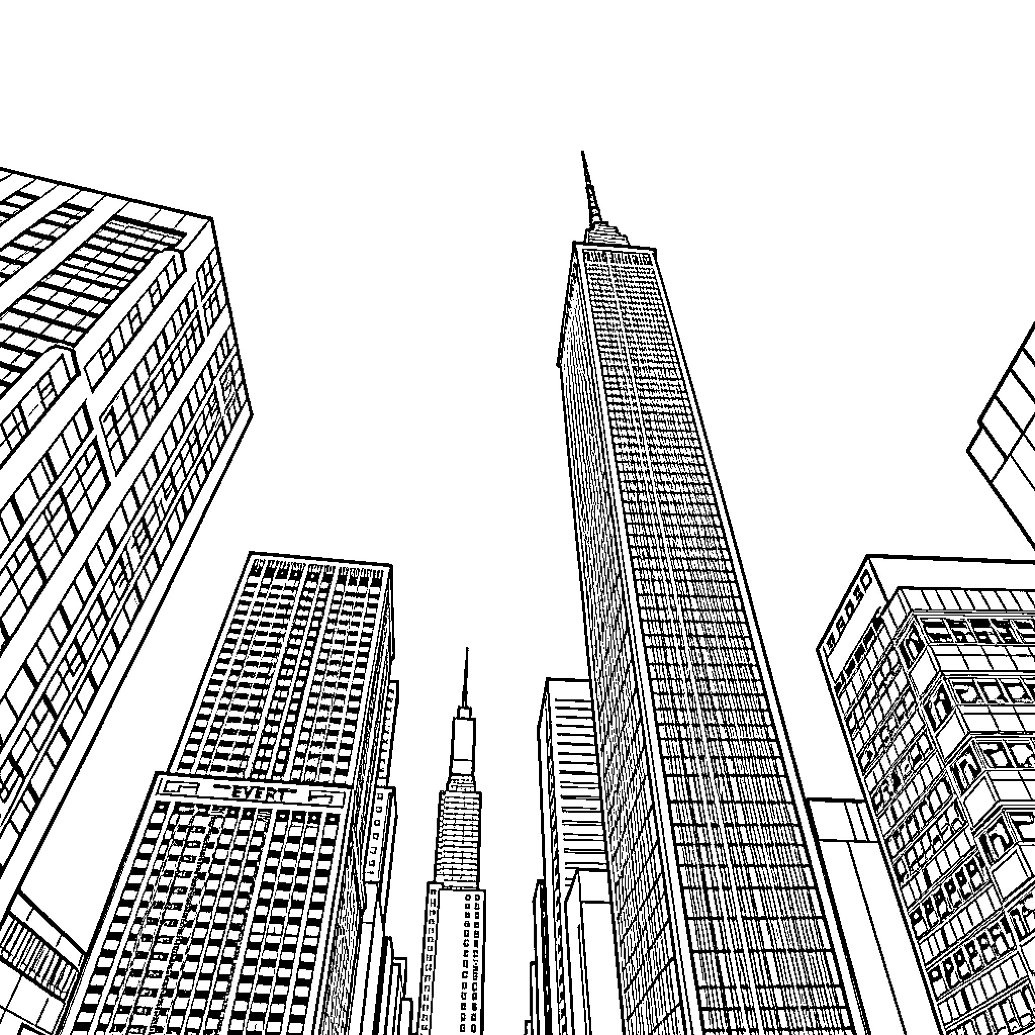 Best Skyscraper Coloring Pages (Free Printable PDF)