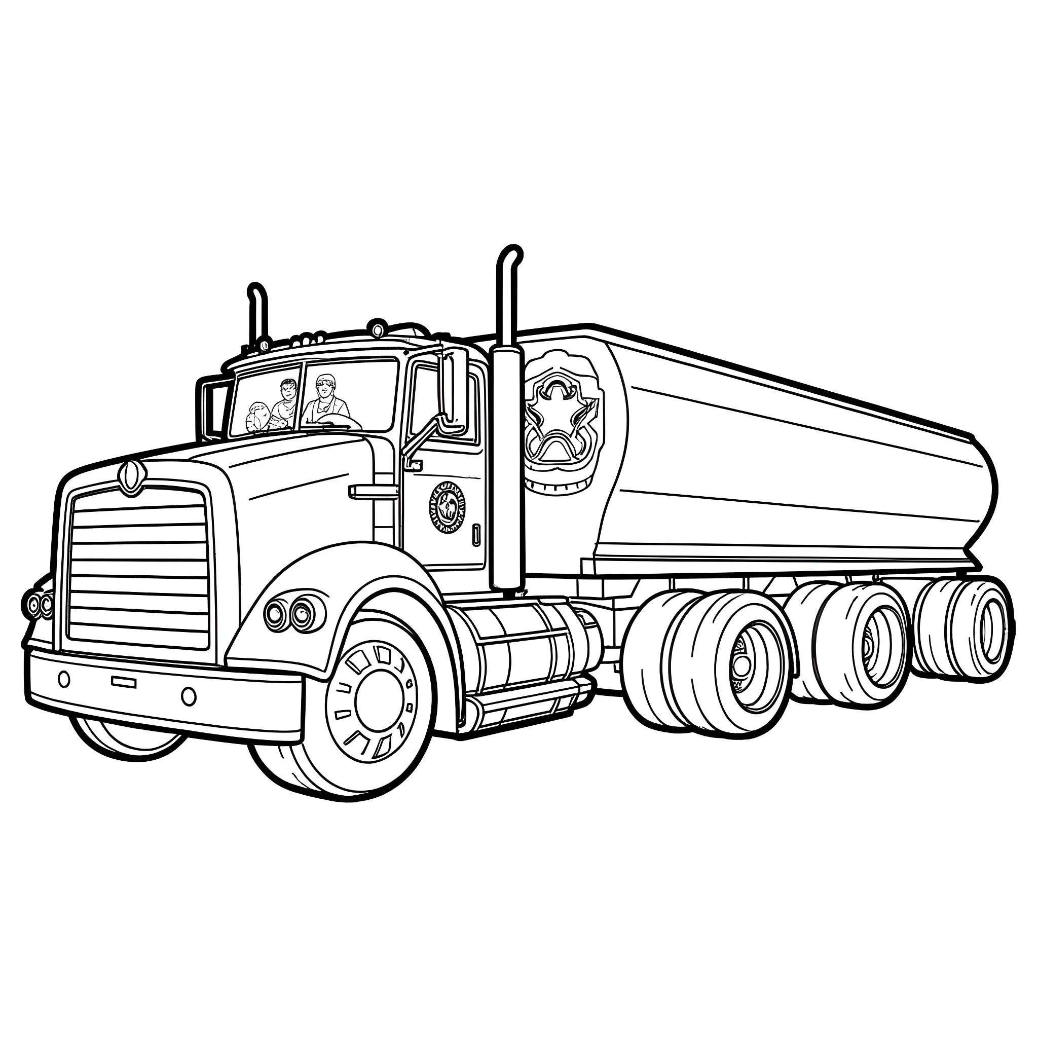 Superman operating a construction dump truck Coloring Page (free black-and-white line drawing printable PDF for all, from beginners to advanced learners, including children, teens, adults, and seniors)