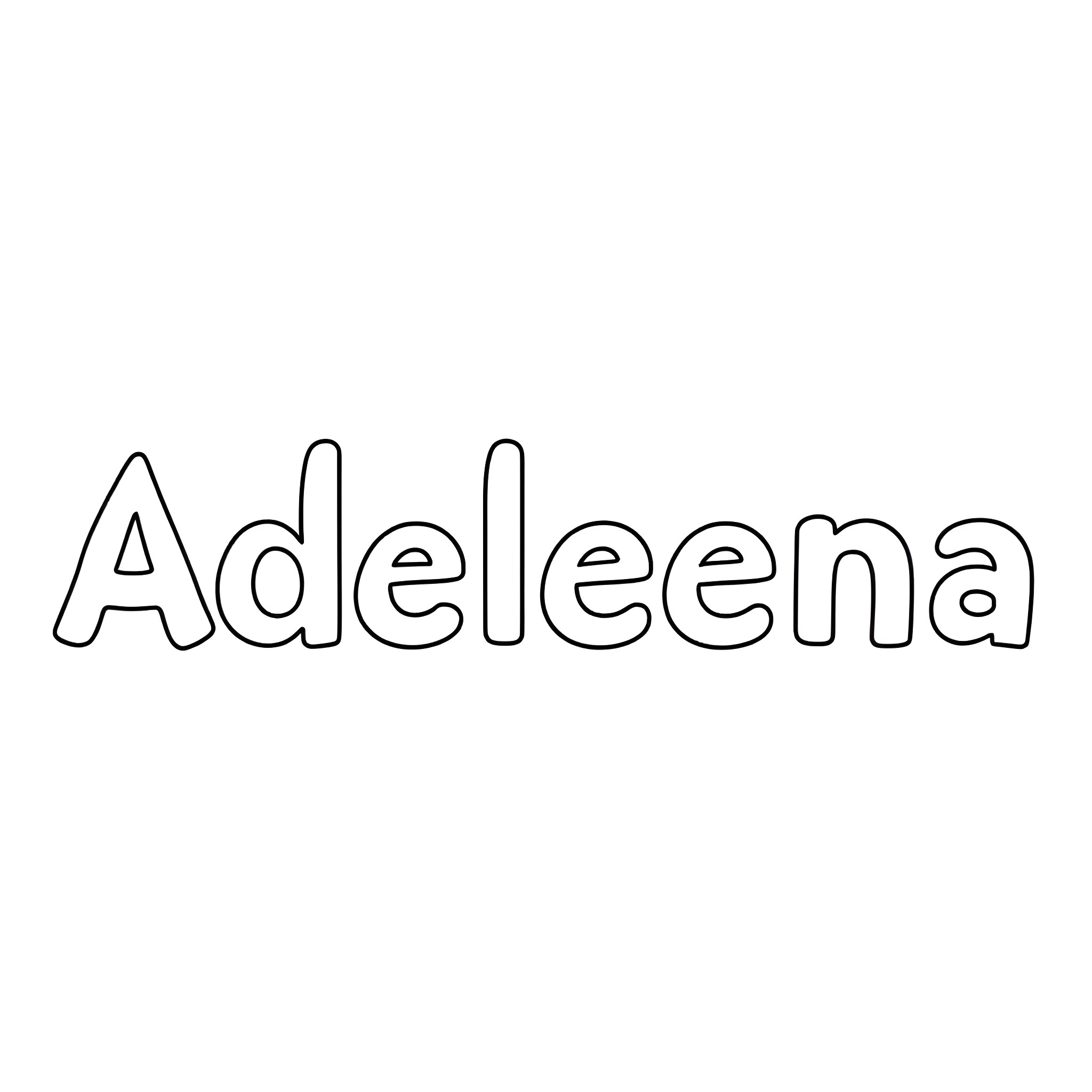 Animal name written creatively Coloring Page (free black-and-white line drawing printable PDF for all, from beginners to advanced learners, including children, teens, adults, and seniors)