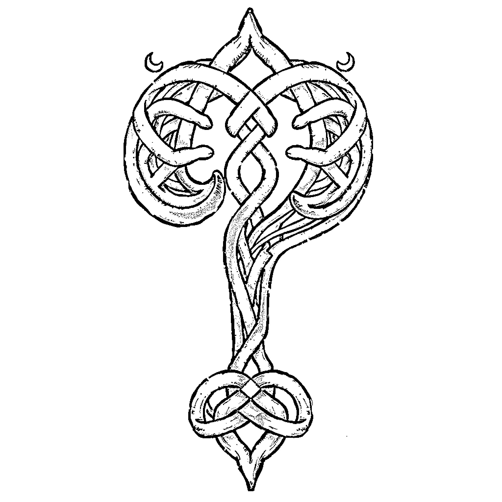 Question Mark Intricate Ornamental Design Coloring Page (free black-and-white line drawing printable PDF for all, from beginners to advanced learners, including children, teens, adults, and seniors)