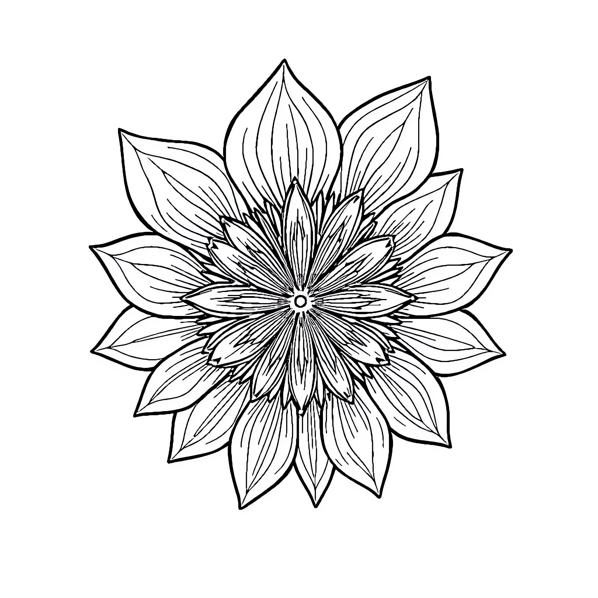 Design of a Detailed Floral Illustration Coloring Page (free black-and-white line drawing printable PDF for all, from beginners to advanced learners, including children, teens, adults, and seniors)