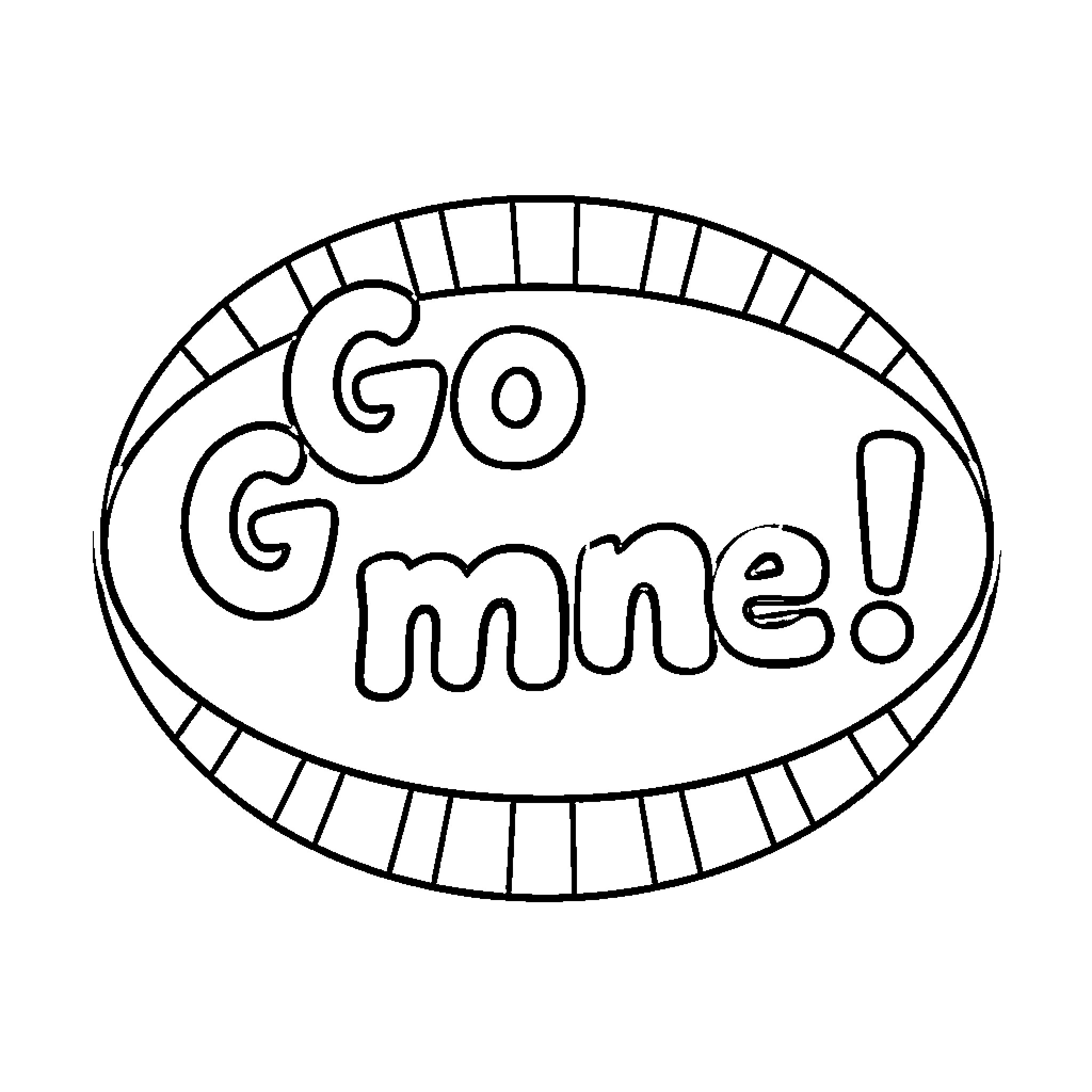 Oval Game Night Encouragement Coloring Page (free black-and-white line drawing printable PDF for all, from beginners to advanced learners, including children, teens, adults, and seniors)