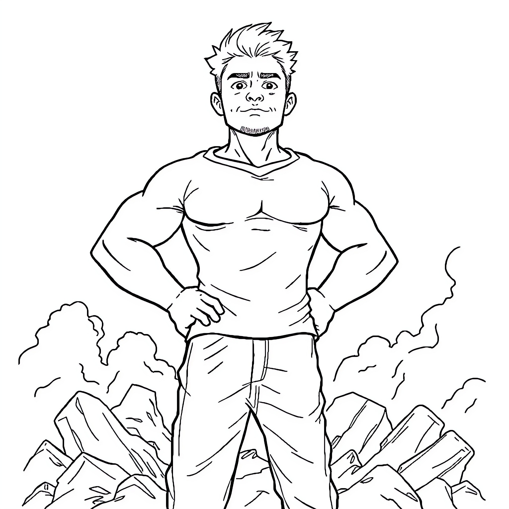 Resilience of the Mountain Climber Coloring Page (free black-and-white line drawing printable PDF for all, from beginners to advanced learners, including children, teens, adults, and seniors)