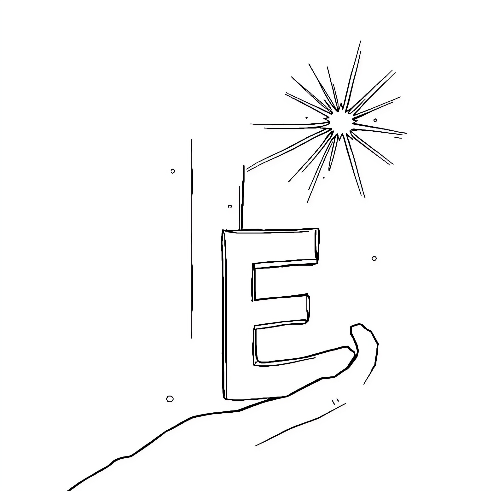 Exquisite Emblem Erupting in Elegance Coloring Page (free black-and-white line drawing printable PDF for all, from beginners to advanced learners, including children, teens, adults, and seniors)