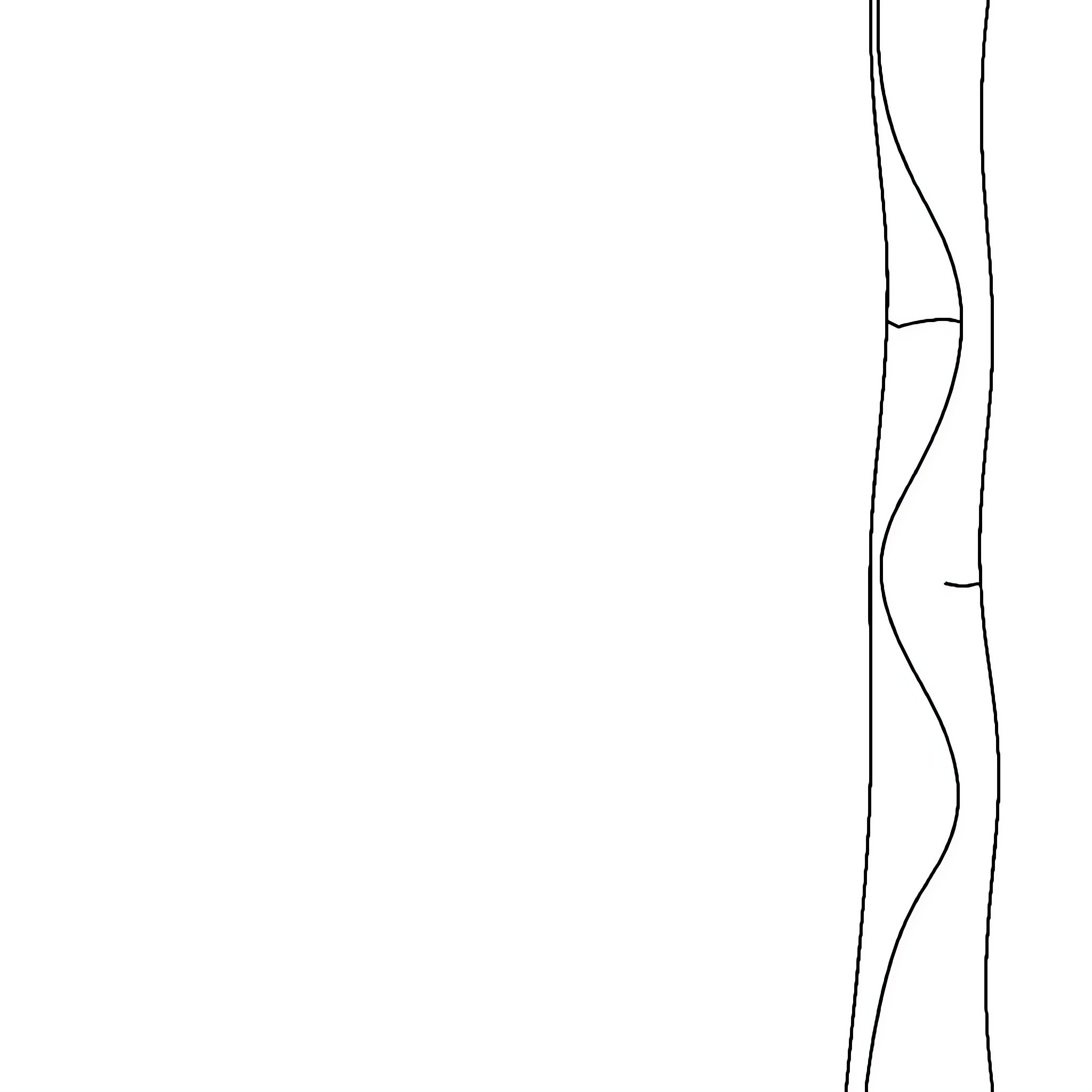 Drawing of a simple curved line Coloring Page (free black-and-white line drawing printable PDF for all, from beginners to advanced learners, including children, teens, adults, and seniors)