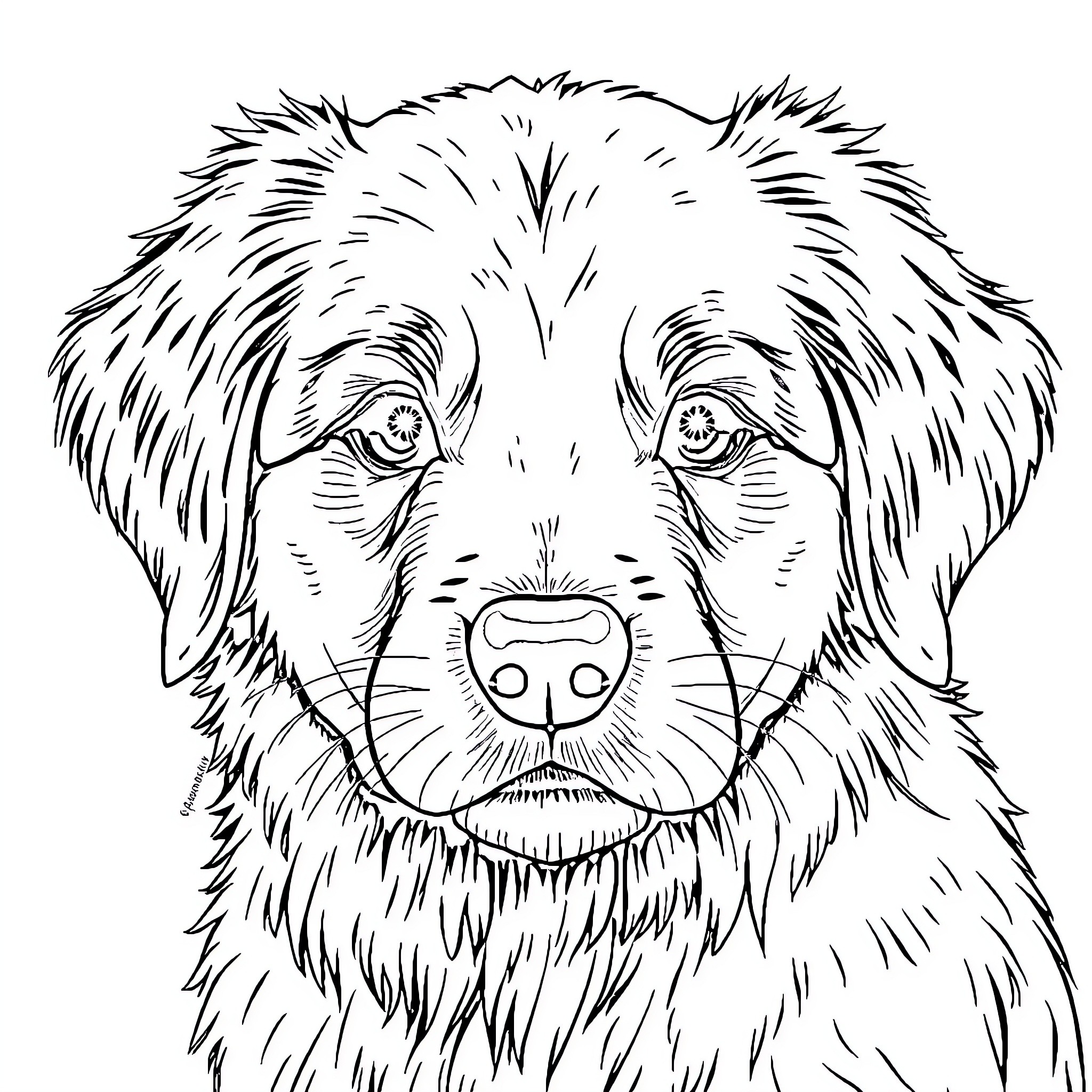 Boy with playful dog companion Coloring Page (free black-and-white line drawing printable PDF for all, from beginners to advanced learners, including children, teens, adults, and seniors)