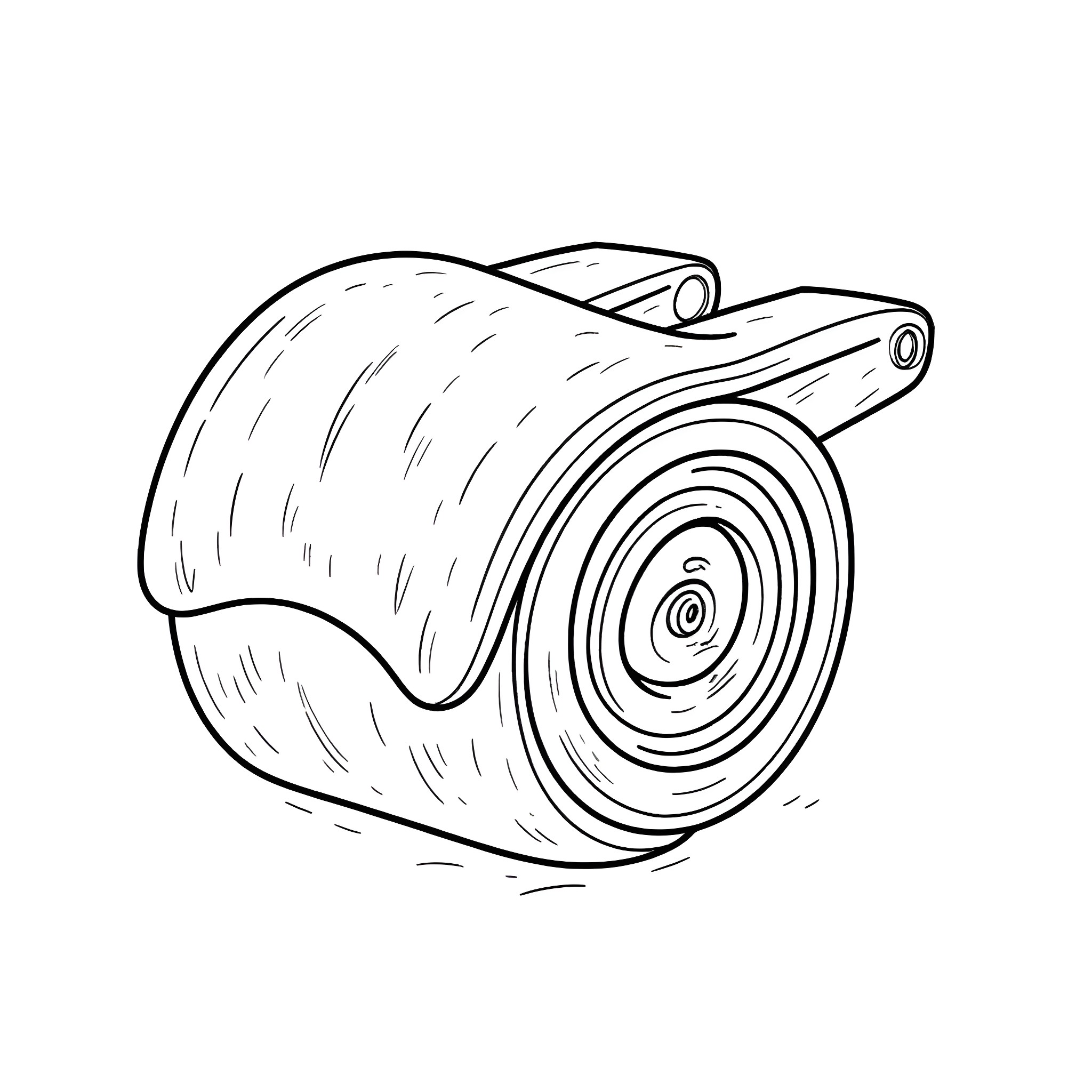 Bearing a Wooden Log Coloring Page (free black-and-white line drawing printable PDF for all, from beginners to advanced learners, including children, teens, adults, and seniors)