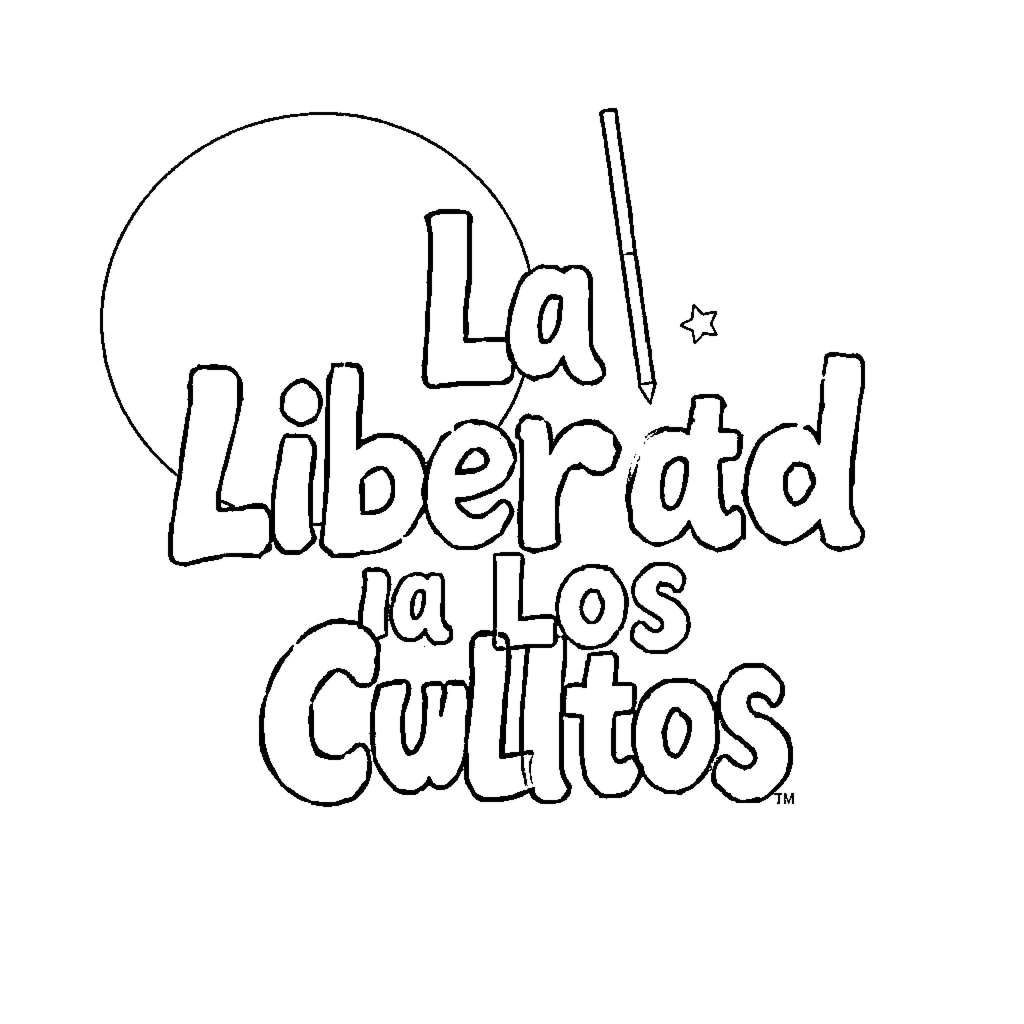 Libertad: Empowering the People Coloring Page (free black-and-white line drawing printable PDF for all, from beginners to advanced learners, including children, teens, adults, and seniors)