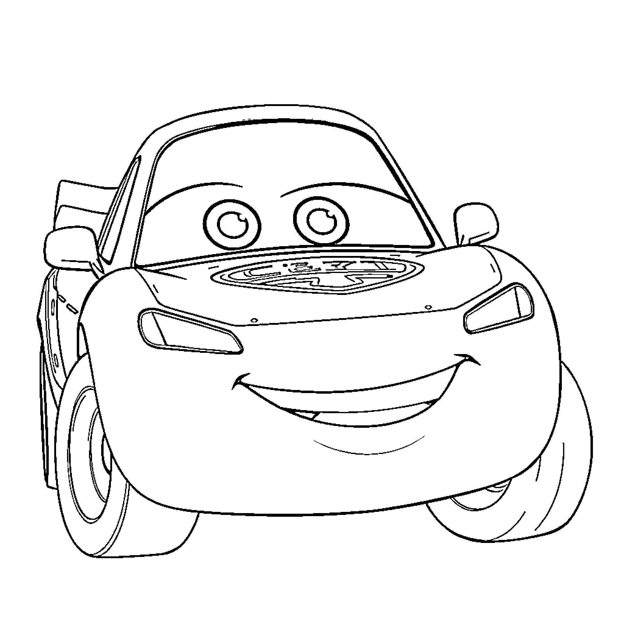 Matti's Joyful Automobile Adventure Coloring Page (free black-and-white line drawing printable PDF for all, from beginners to advanced learners, including children, teens, adults, and seniors)