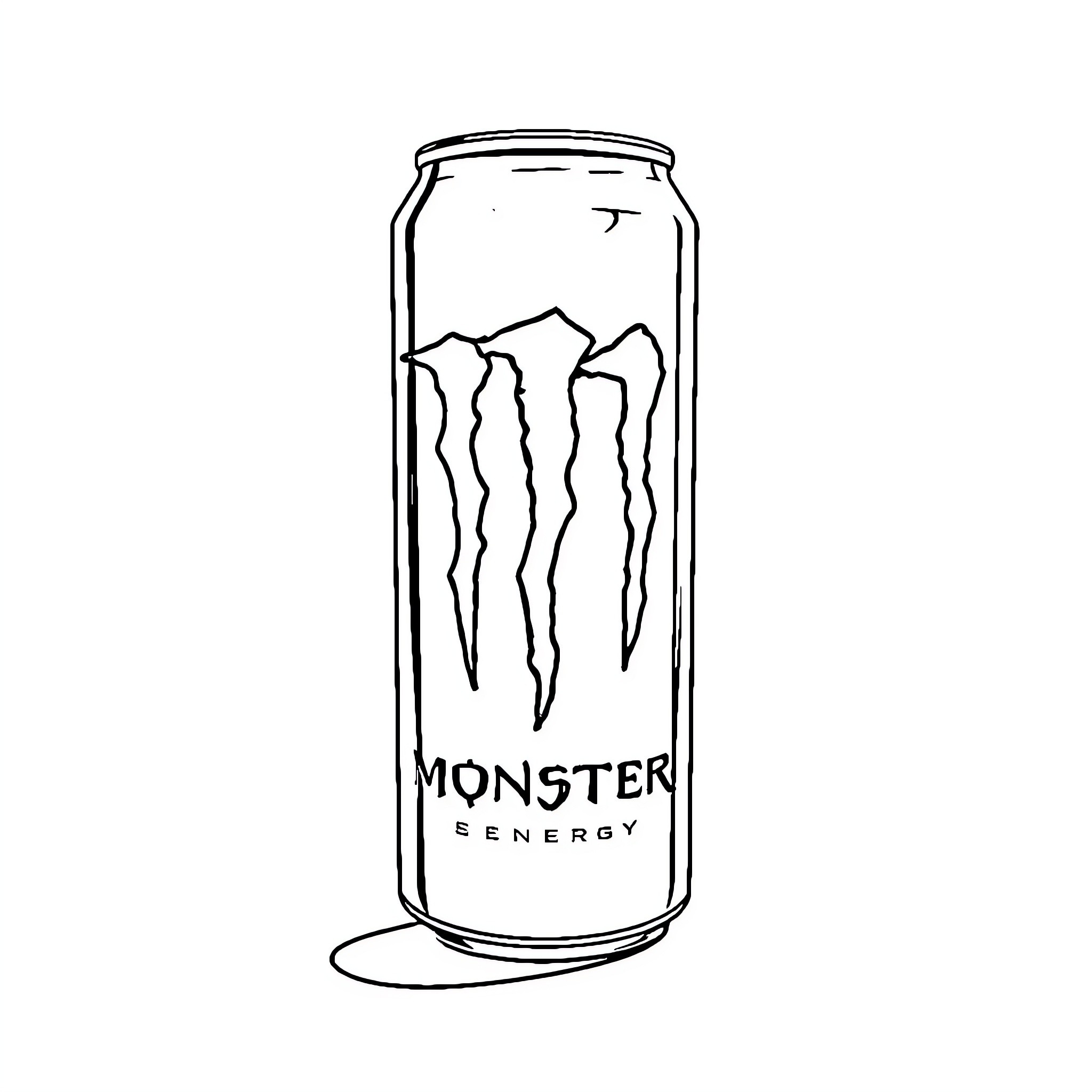 Can Monster Energy Drink Be Consumed Coloring Page (free black-and-white line drawing printable PDF for all, from beginners to advanced learners, including children, teens, adults, and seniors)