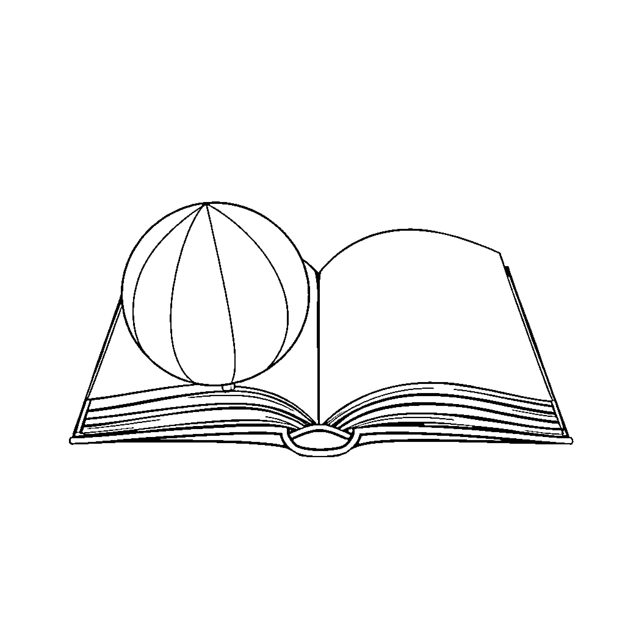 Football skills learned through open book Coloring Page (free black-and-white line drawing printable PDF for all, from beginners to advanced learners, including children, teens, adults, and seniors)