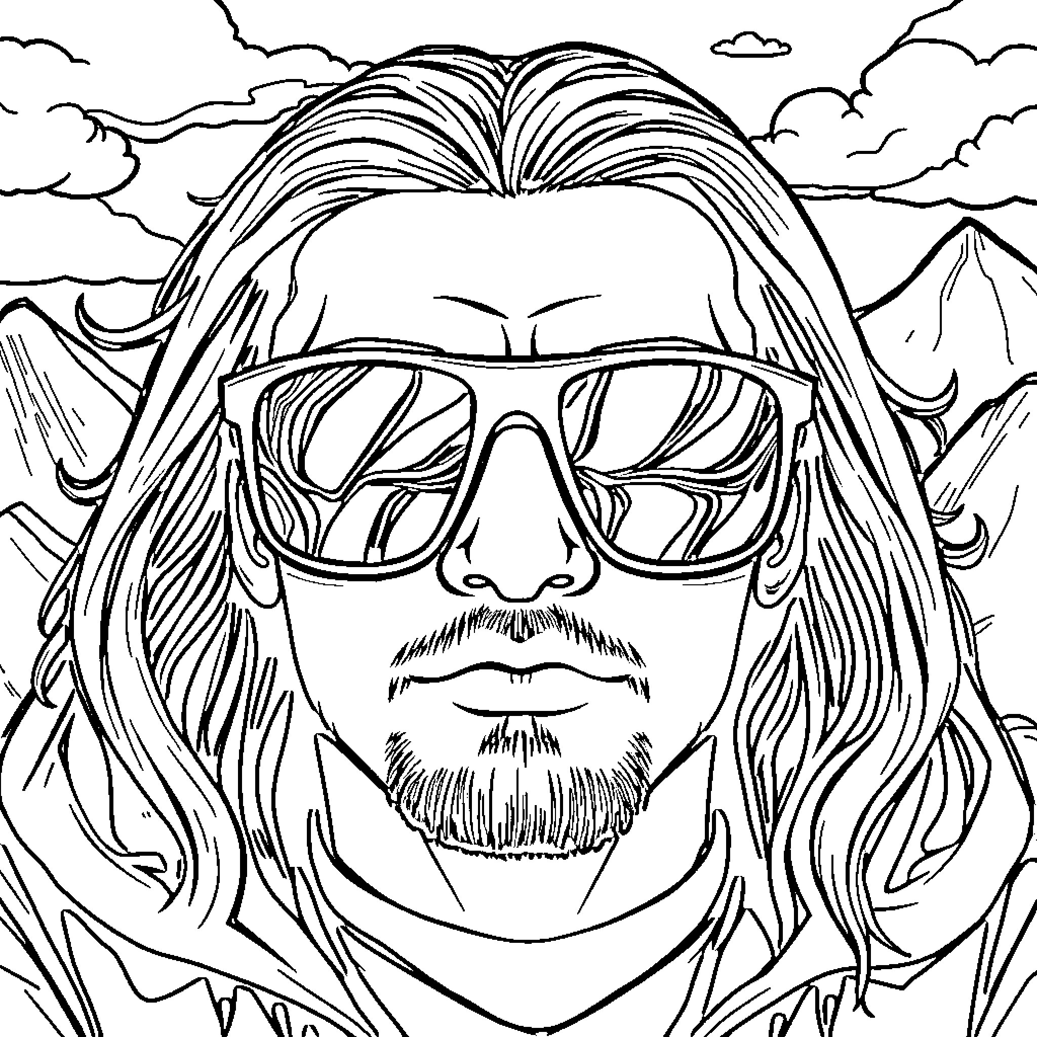 Oakley Adventure in the Wilderness Coloring Page (free black-and-white line drawing printable PDF for all, from beginners to advanced learners, including children, teens, adults, and seniors)