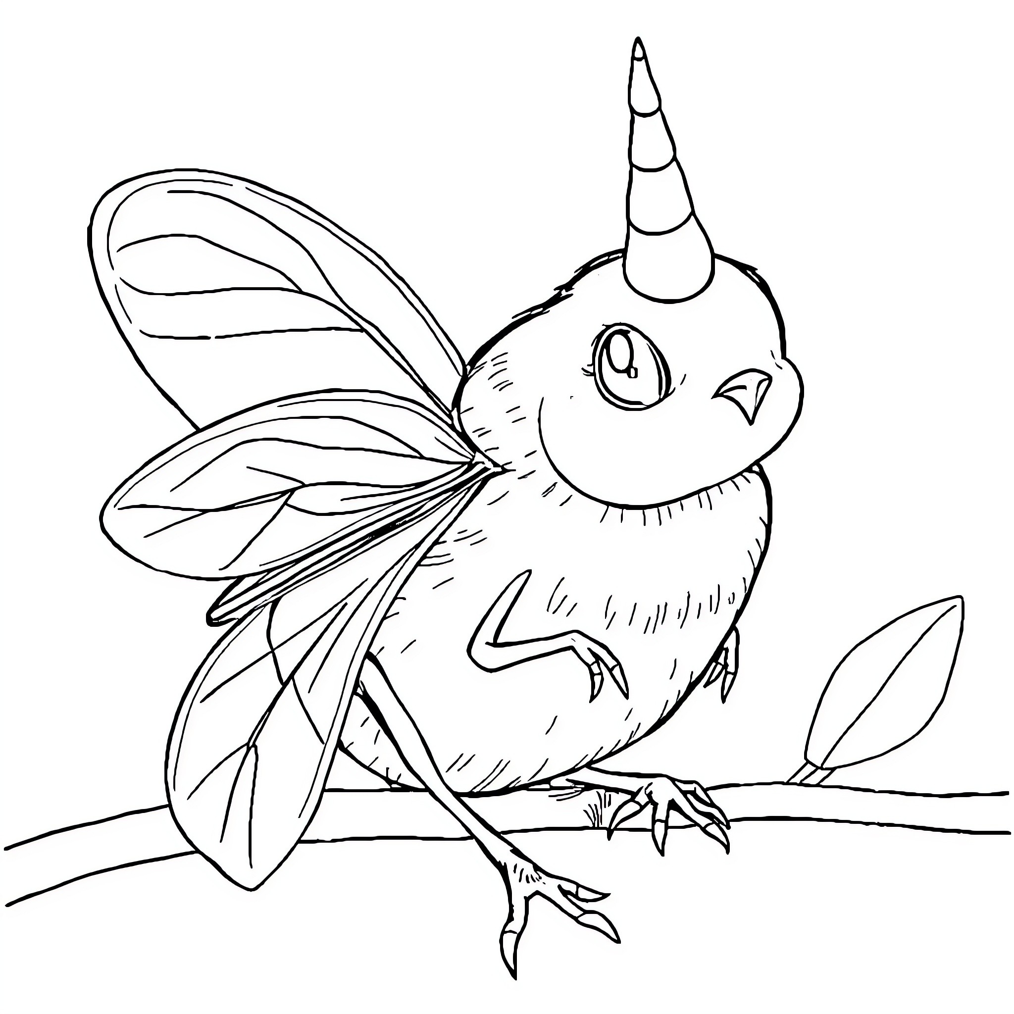 Pumpkin-themed Fantastical Creature Illustration Coloring Page (free black-and-white line drawing printable PDF for all, from beginners to advanced learners, including children, teens, adults, and seniors)