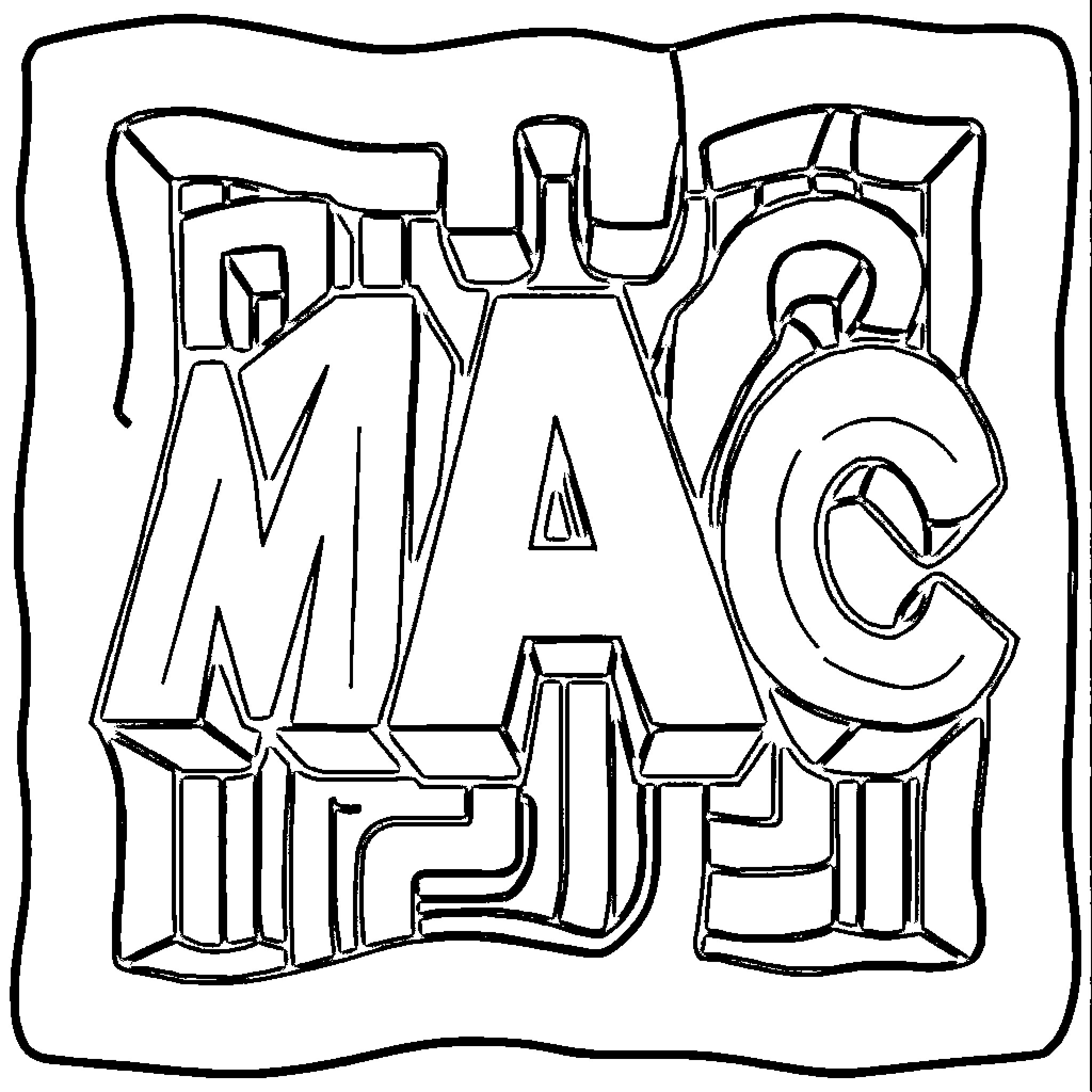 Maze of abstract geometric shapes Coloring Page (free black-and-white line drawing printable PDF for all, from beginners to advanced learners, including children, teens, adults, and seniors)