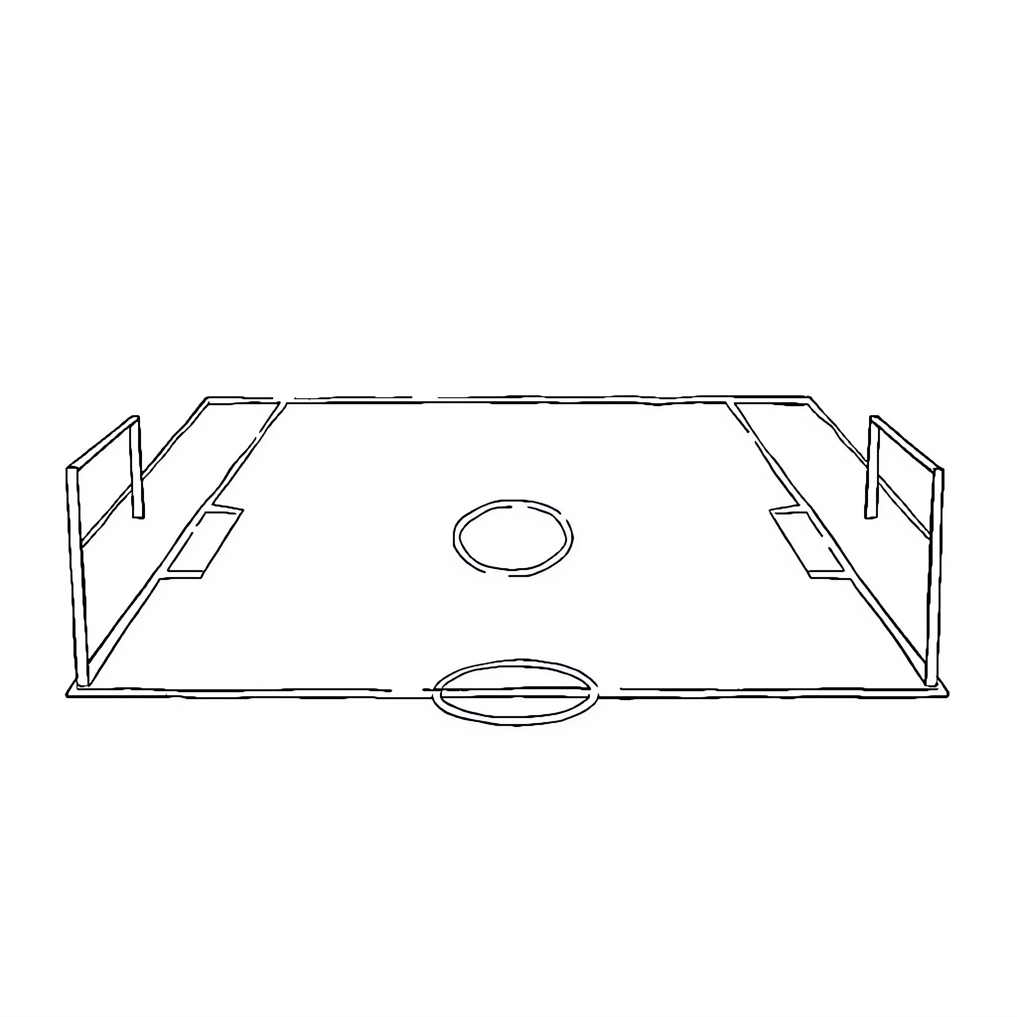 Soccer Field with Goals and Equipment Coloring Page (free black-and-white line drawing printable PDF for all, from beginners to advanced learners, including children, teens, adults, and seniors)