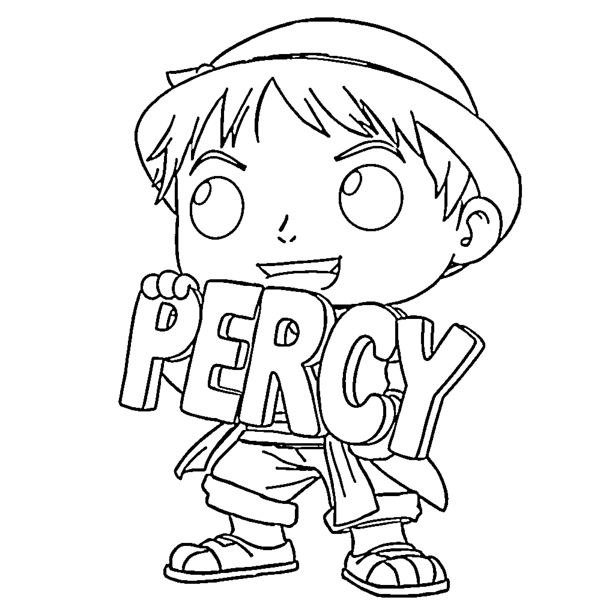 Luffy's Playful Adventure Coloring Page (free black-and-white line drawing printable PDF for all, from beginners to advanced learners, including children, teens, adults, and seniors)