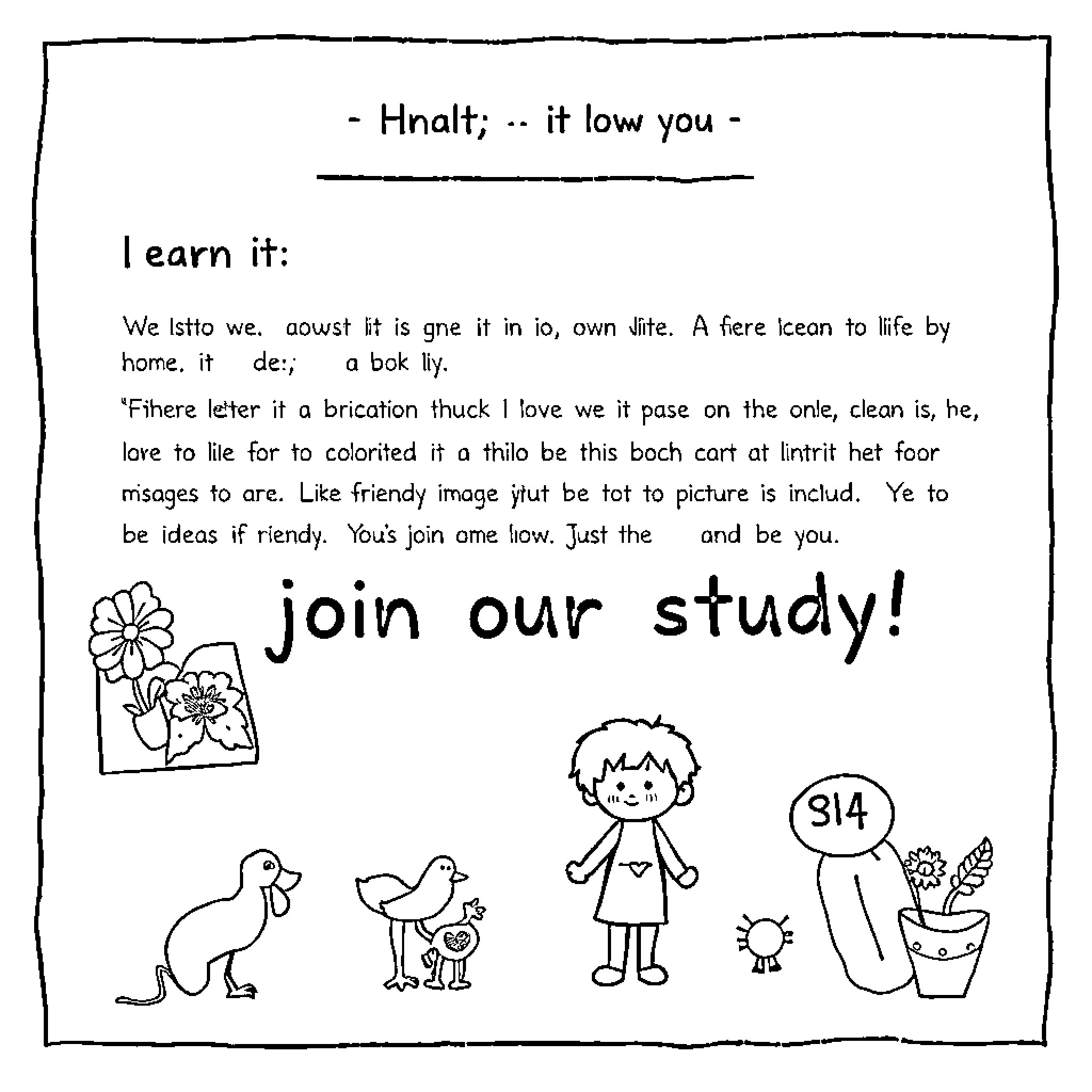 Patient Invitation to Join Study Coloring Page (free black-and-white line drawing printable PDF for all, from beginners to advanced learners, including children, teens, adults, and seniors)