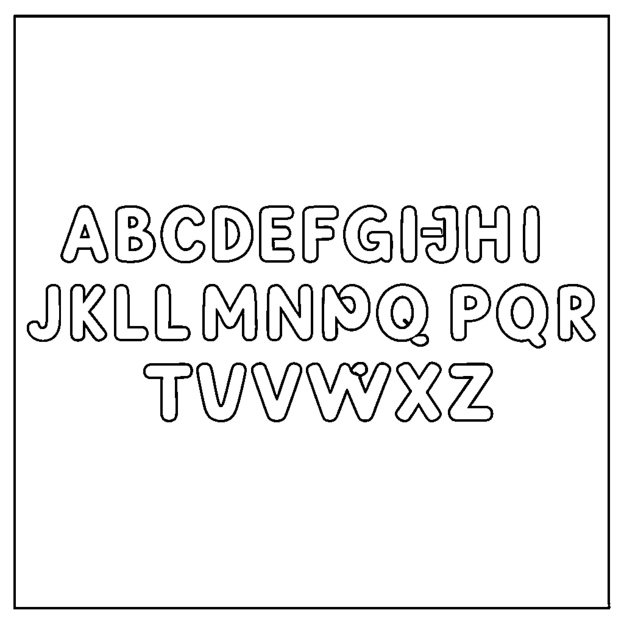 Letter Alphabet Coloring Page Coloring Page (free black-and-white line drawing printable PDF for all, from beginners to advanced learners, including children, teens, adults, and seniors)