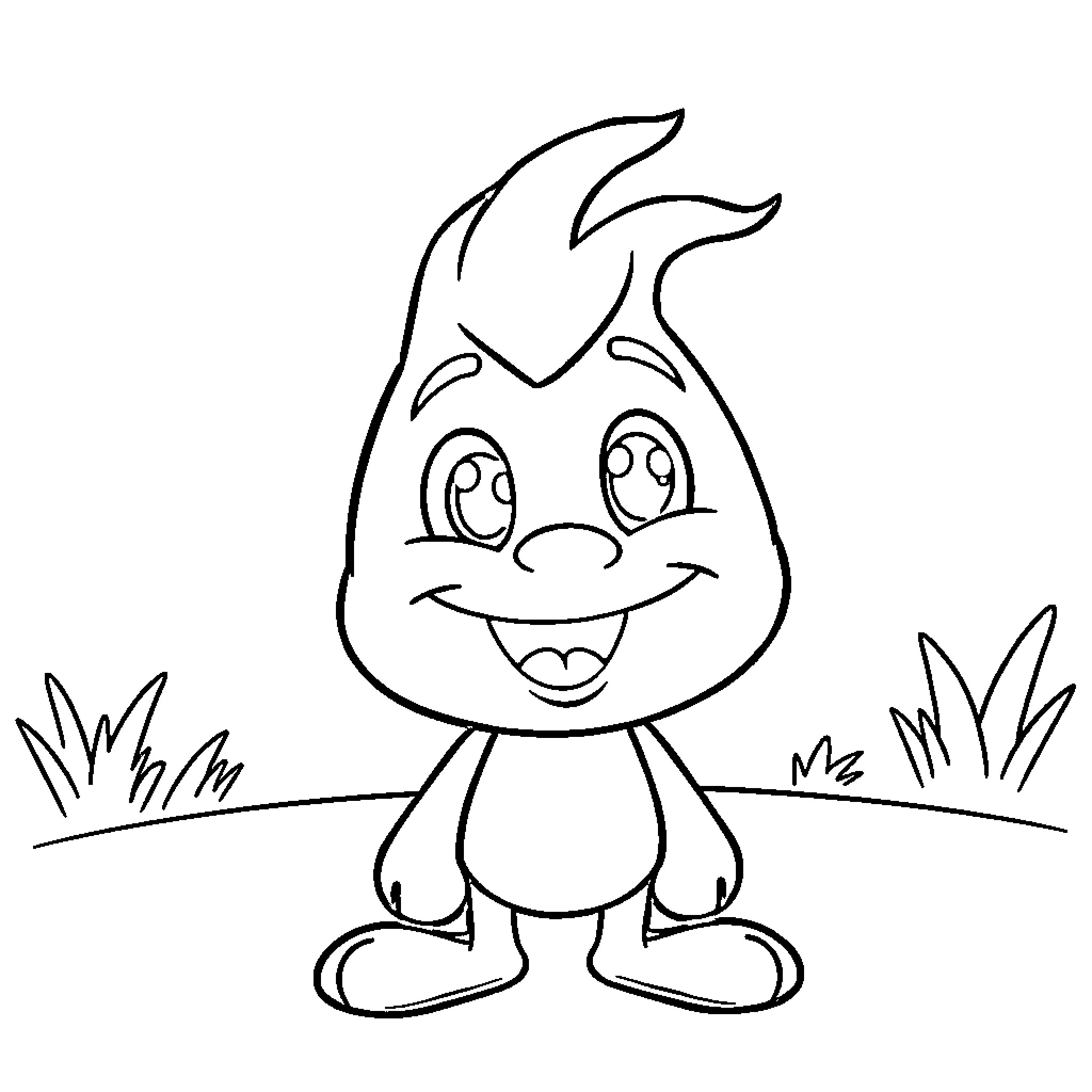 Sprunki Simon's Cheerful Cartoon Figure Coloring Page (free black-and-white line drawing printable PDF for all, from beginners to advanced learners, including children, teens, adults, and seniors)