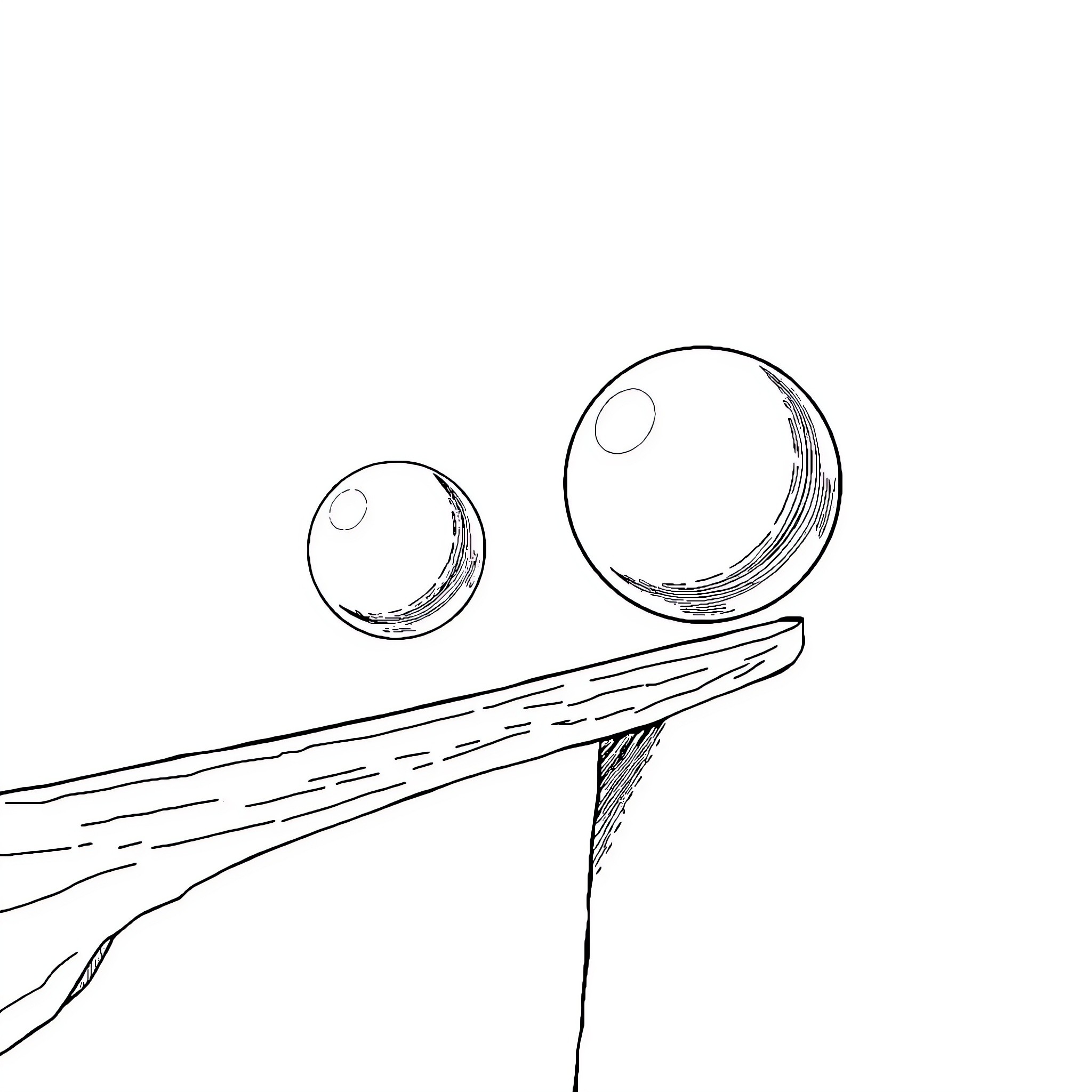 Balance of Abstract Shapes in Motion Coloring Page (free black-and-white line drawing printable PDF for all, from beginners to advanced learners, including children, teens, adults, and seniors)