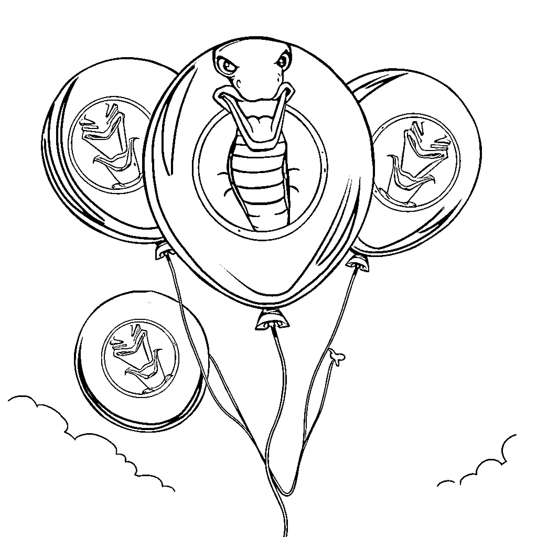 Cobra Kai villains in action and their striking poses Coloring Page (free black-and-white line drawing printable PDF for all, from beginners to advanced learners, including children, teens, adults, and seniors)