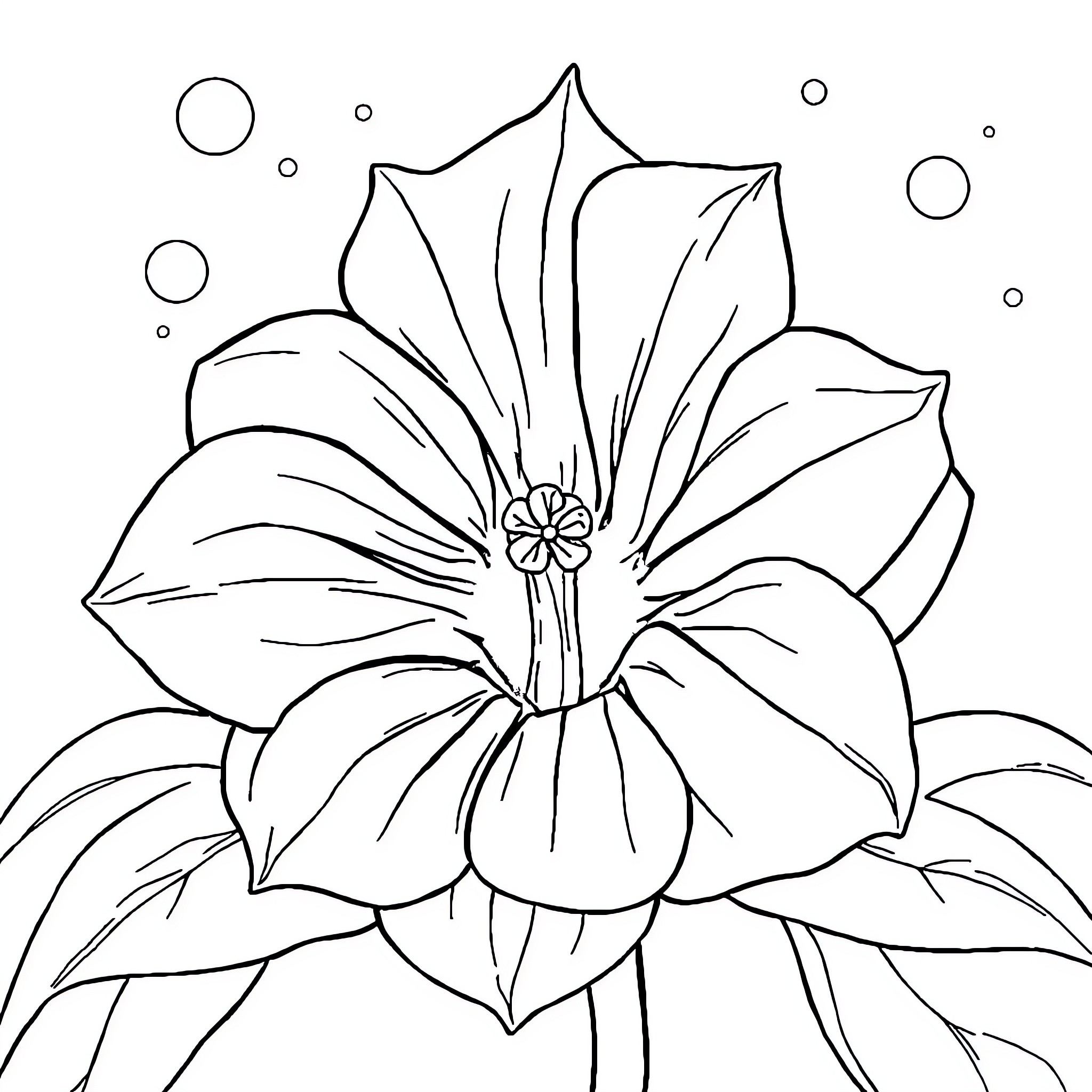 Eukaryotic Cell with Intricate Floral Design Coloring Page (free black-and-white line drawing printable PDF for all, from beginners to advanced learners, including children, teens, adults, and seniors)