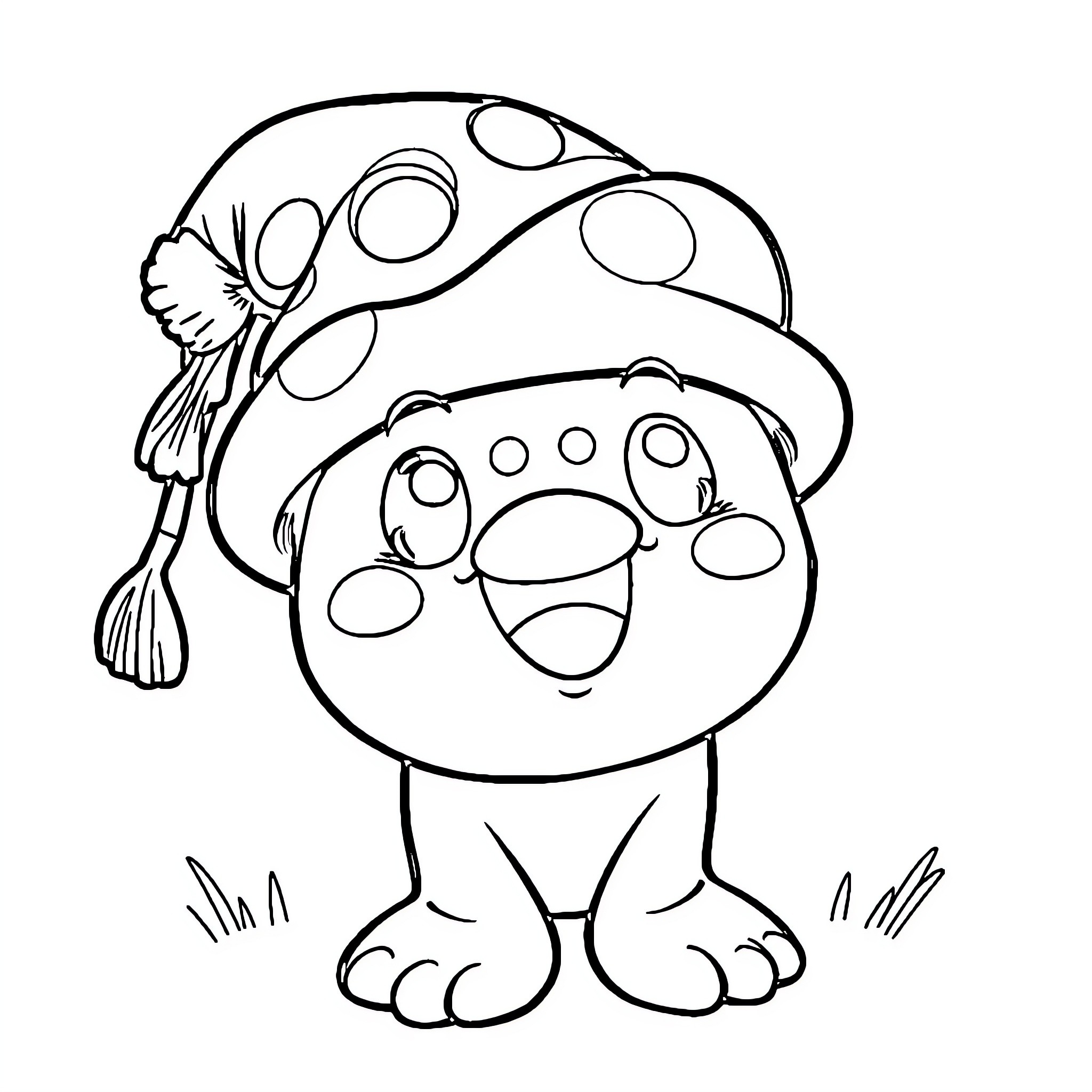 Sobble enjoying a playful moment in nature Coloring Page (free black-and-white line drawing printable PDF for all, from beginners to advanced learners, including children, teens, adults, and seniors)