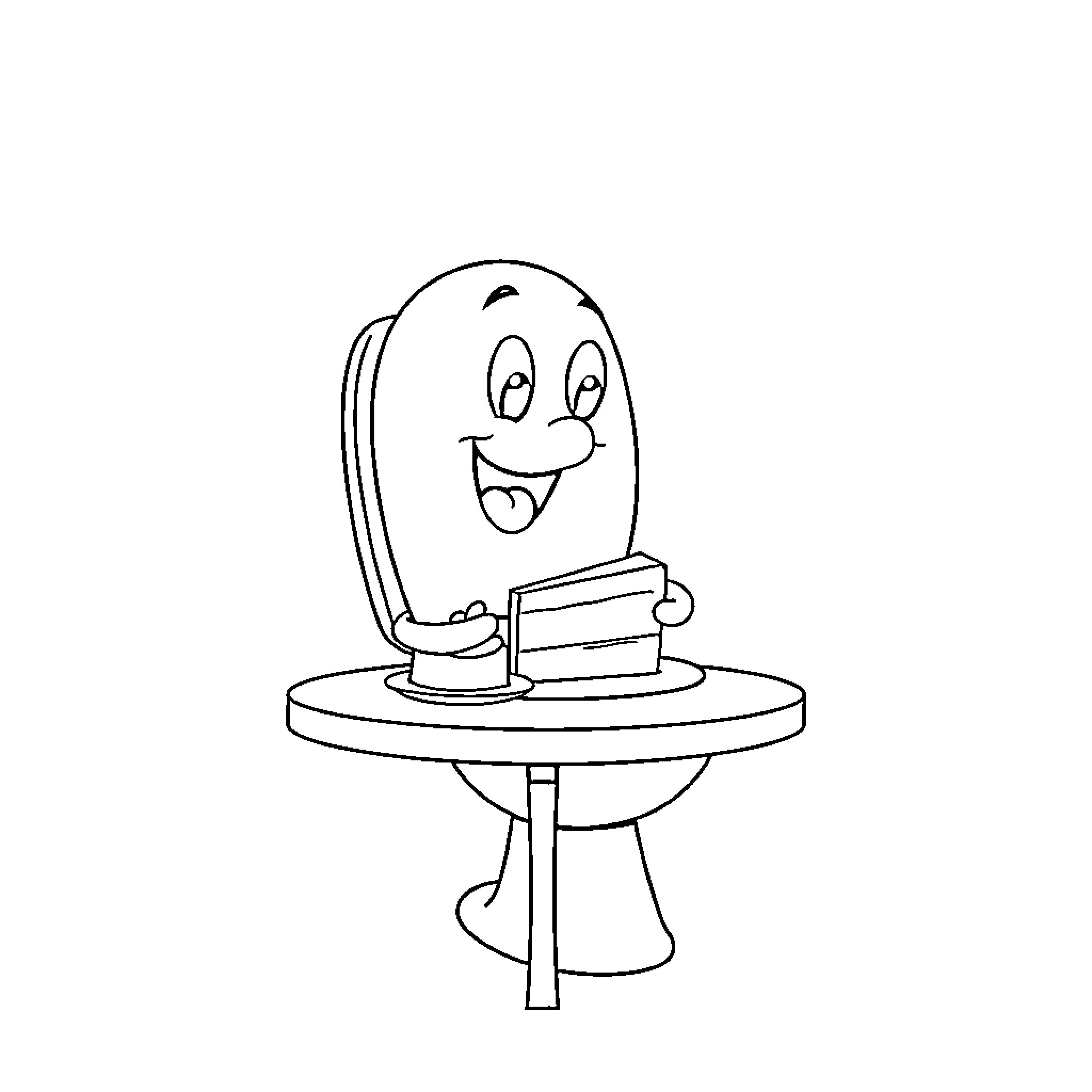 Toilet with a happy face and accessories Coloring Page (free black-and-white line drawing printable PDF for all, from beginners to advanced learners, including children, teens, adults, and seniors)