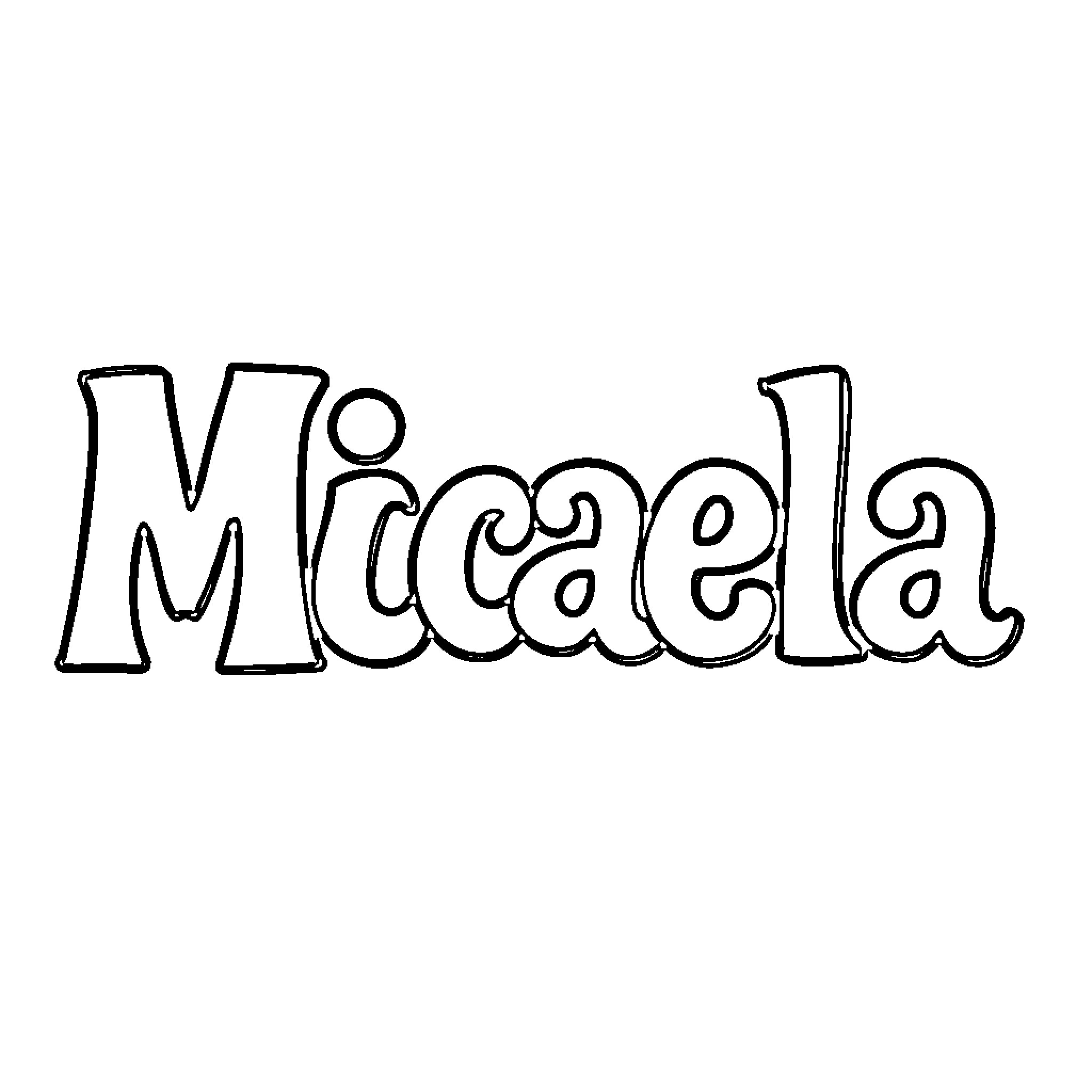Micaela's Artistic Doodle Coloring Page (free black-and-white line drawing printable PDF for all, from beginners to advanced learners, including children, teens, adults, and seniors)