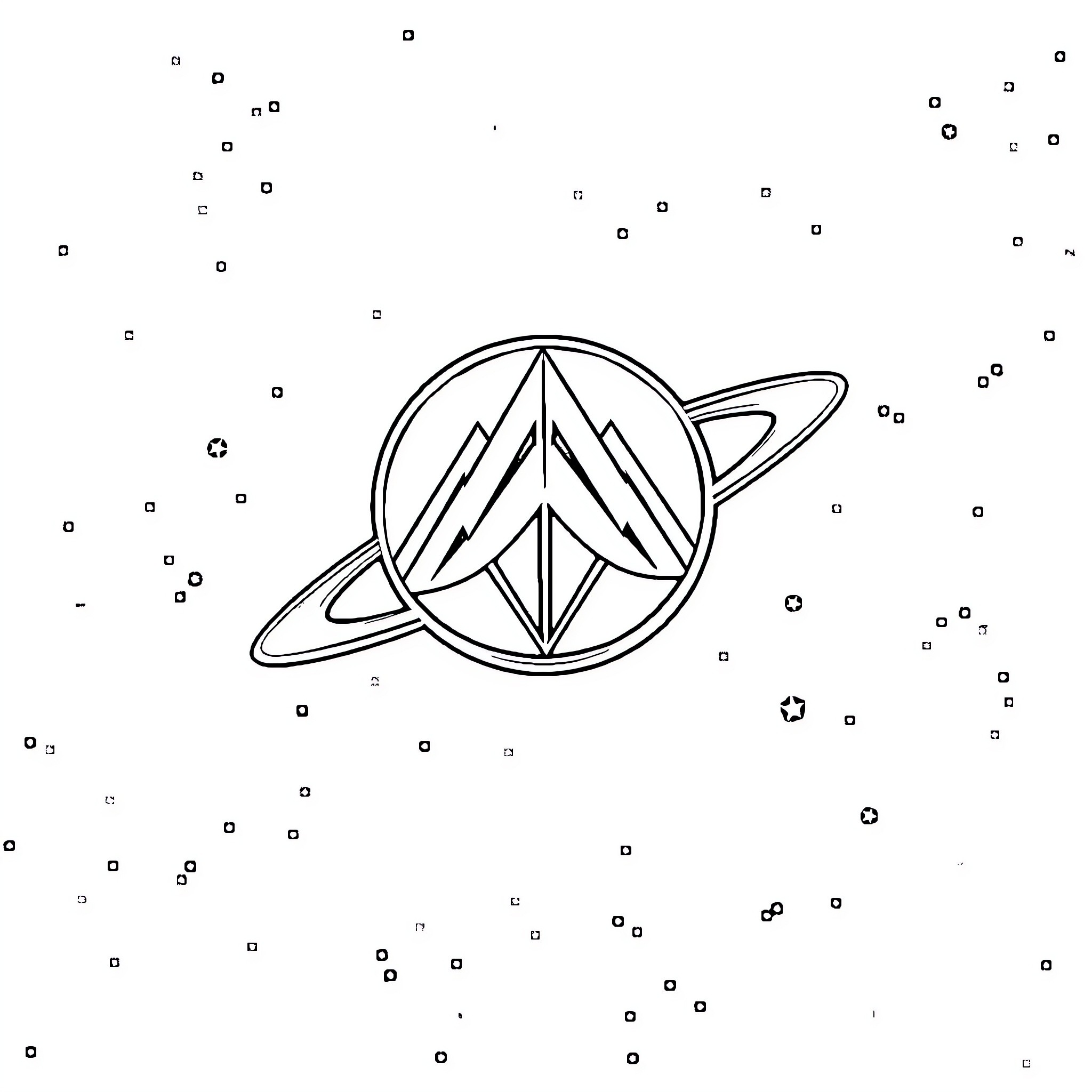 Pont Aeri - Geometric space exploration Coloring Page (free black-and-white line drawing printable PDF for all, from beginners to advanced learners, including children, teens, adults, and seniors)