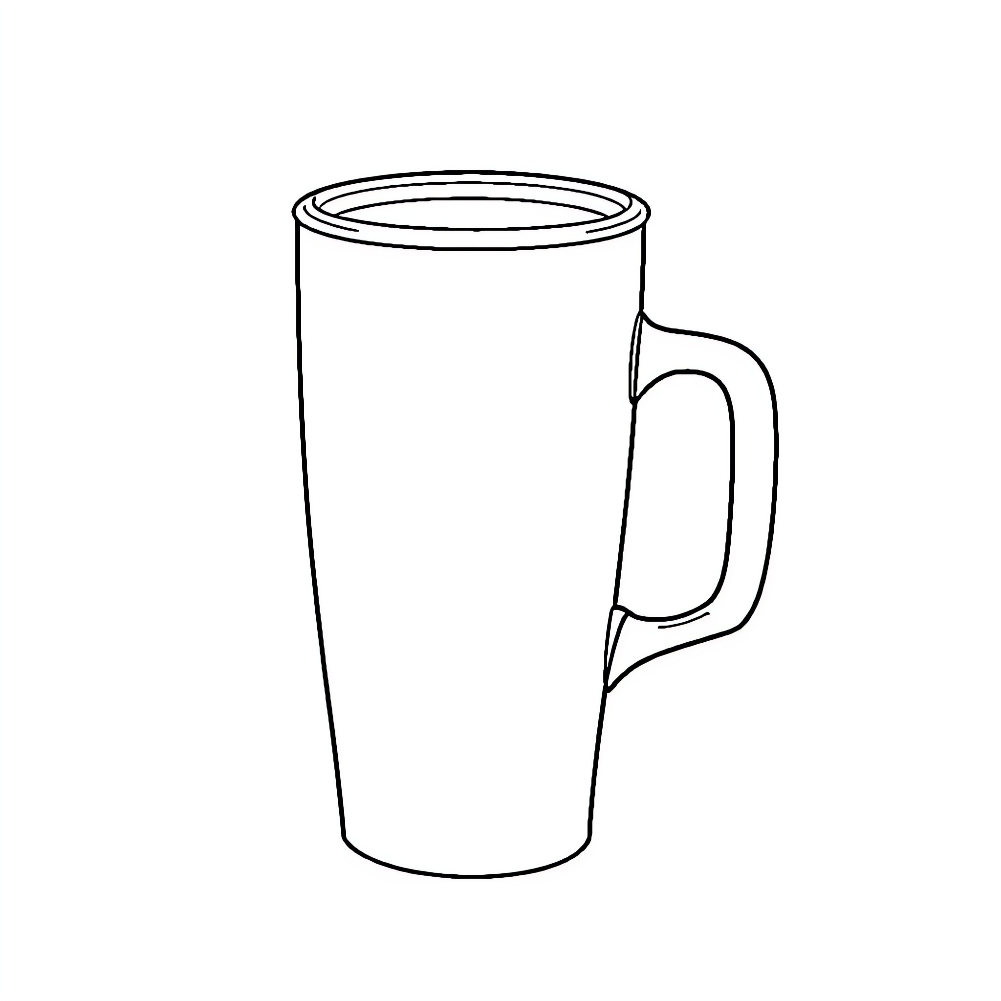 Yeti enjoying a warm beverage in a mug Coloring Page (free black-and-white line drawing printable PDF for all, from beginners to advanced learners, including children, teens, adults, and seniors)