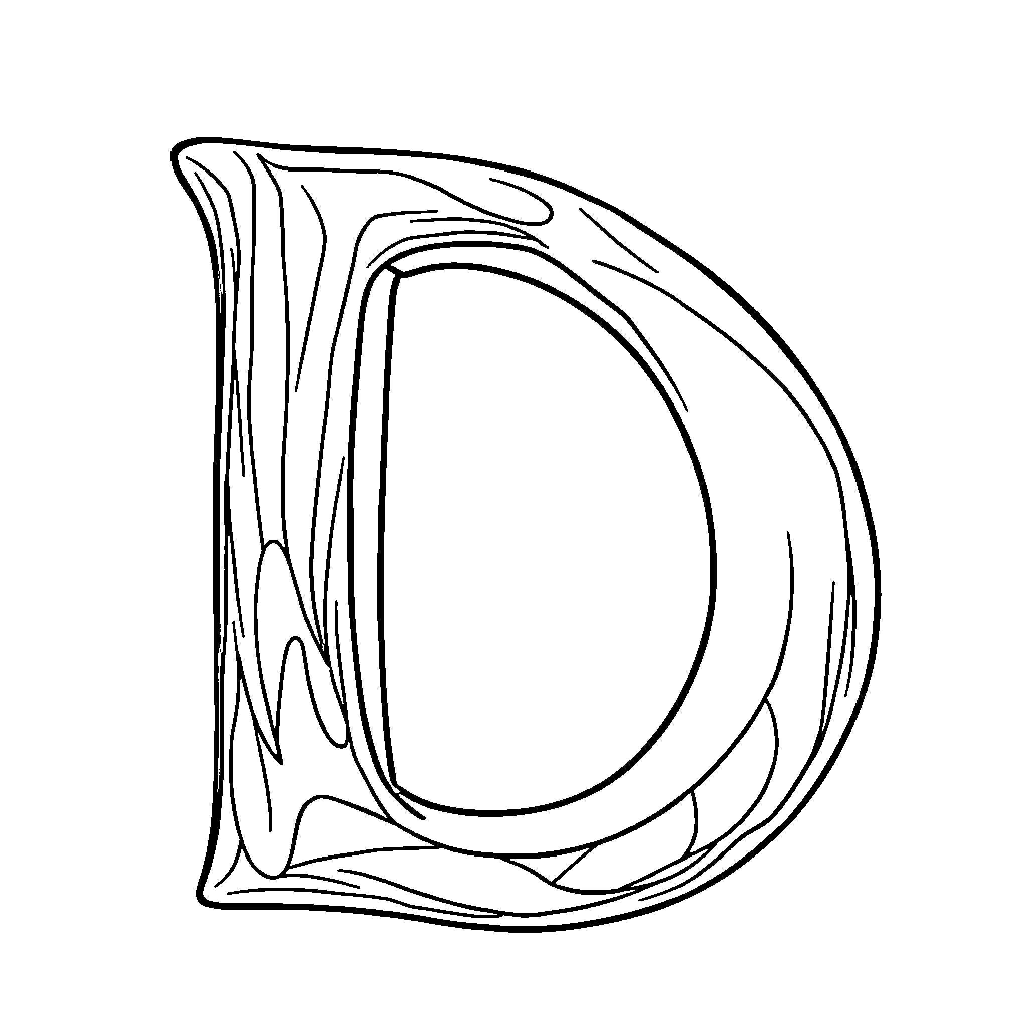 Delicate Wooden Outline Coloring Page (free black-and-white line drawing printable PDF for all, from beginners to advanced learners, including children, teens, adults, and seniors)