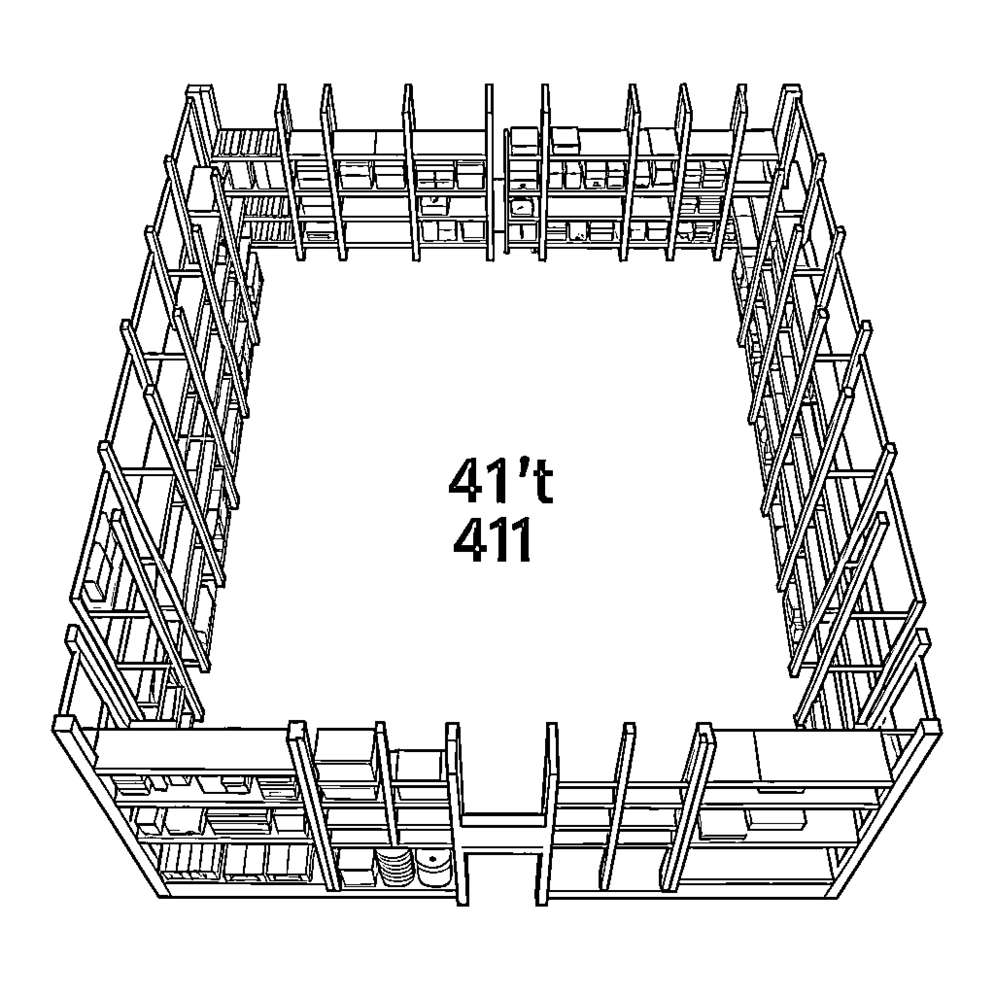 Building with structural frame and dimensions Coloring Page (free black-and-white line drawing printable PDF for all, from beginners to advanced learners, including children, teens, adults, and seniors)