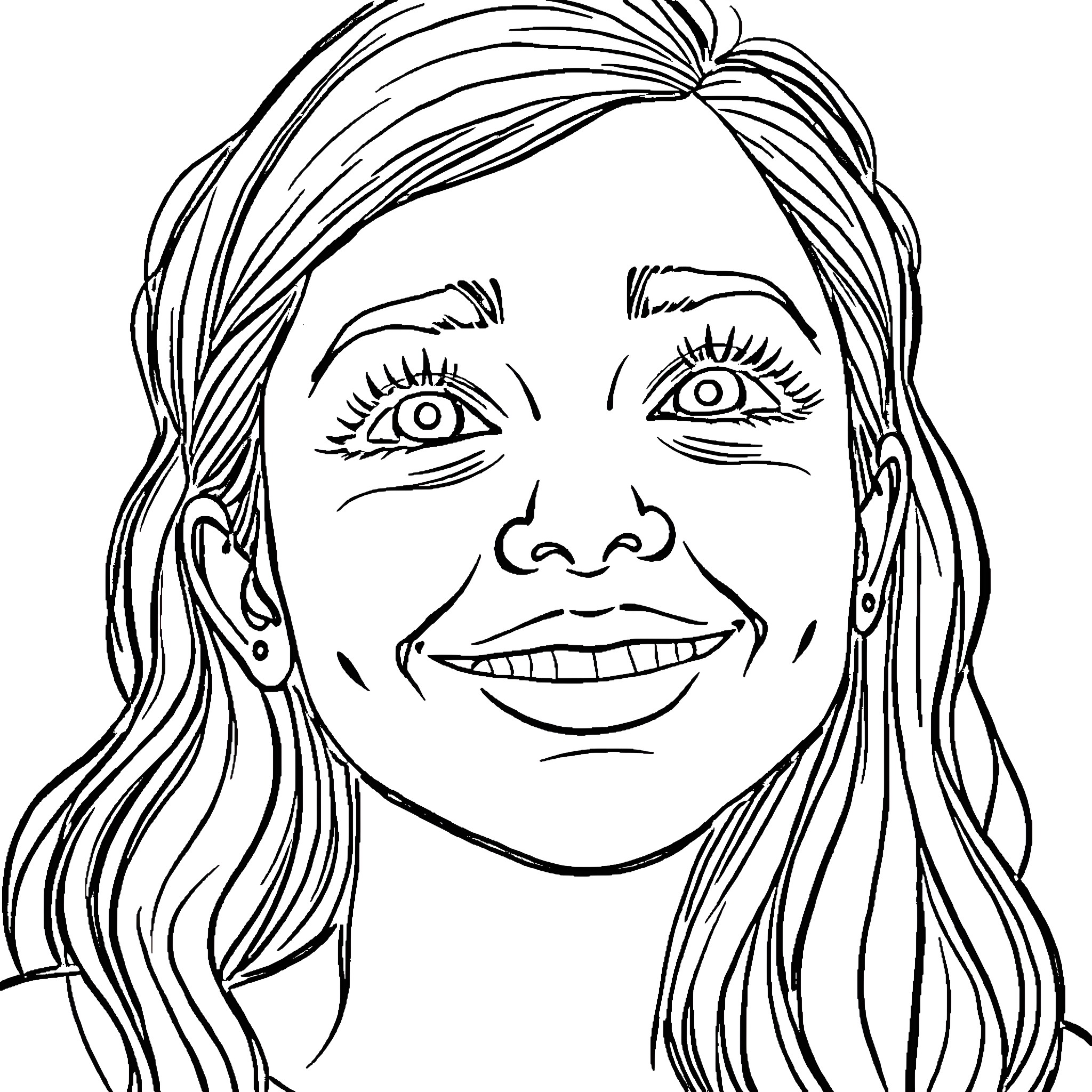 Freedom of Youthful Expression Coloring Page (free black-and-white line drawing printable PDF for all, from beginners to advanced learners, including children, teens, adults, and seniors)