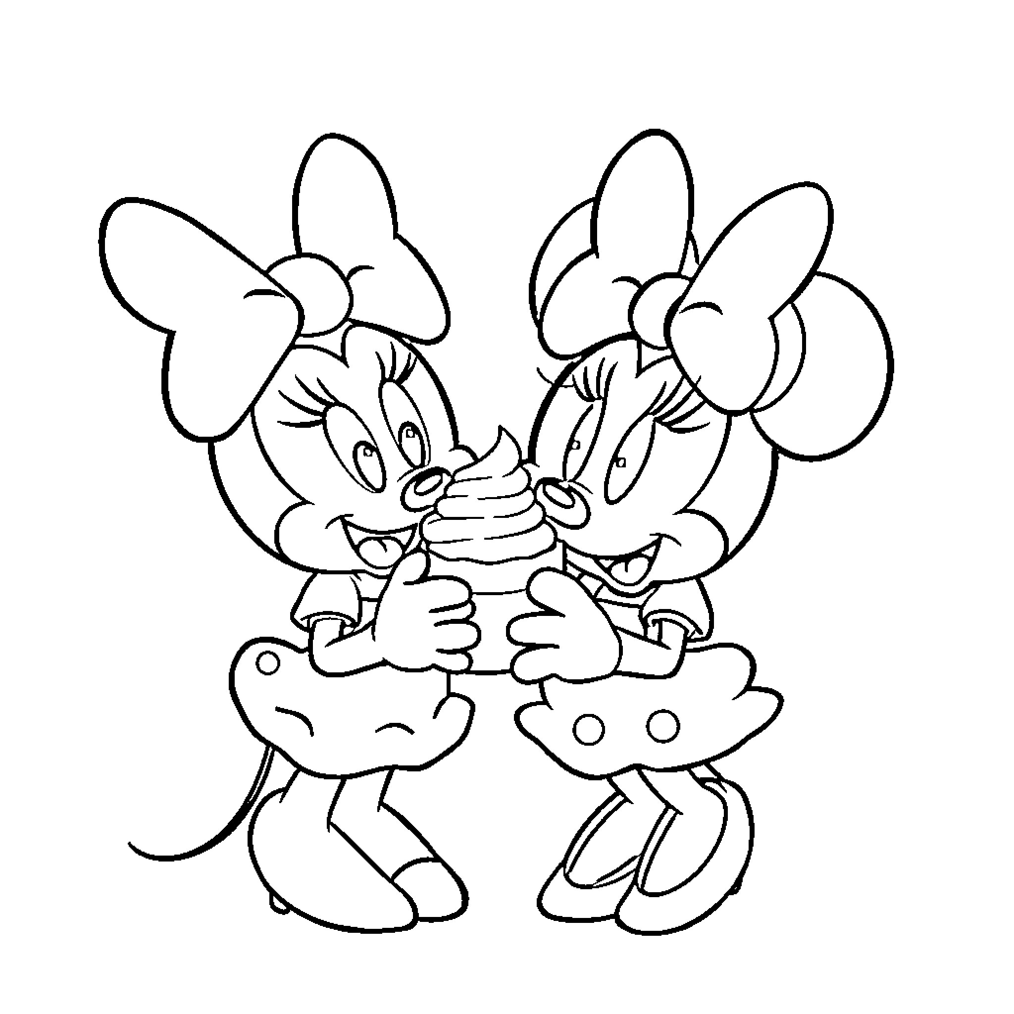 Millie's Playful Antics with a Friend Coloring Page (free black-and-white line drawing printable PDF for all, from beginners to advanced learners, including children, teens, adults, and seniors)