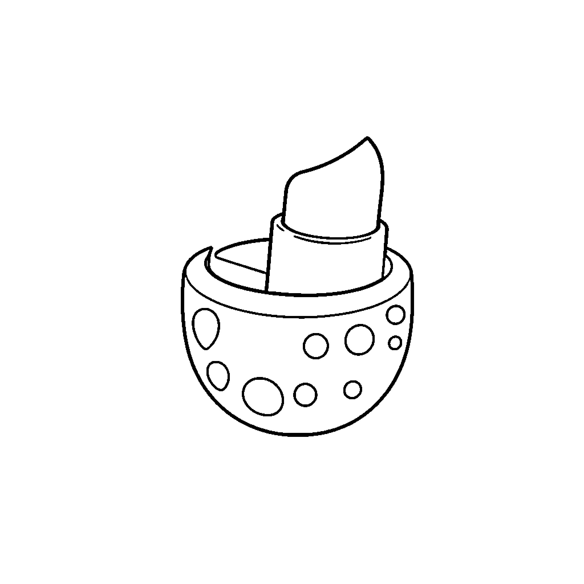 Lip Balm in Patterned Container Coloring Page (free black-and-white line drawing printable PDF for all, from beginners to advanced learners, including children, teens, adults, and seniors)