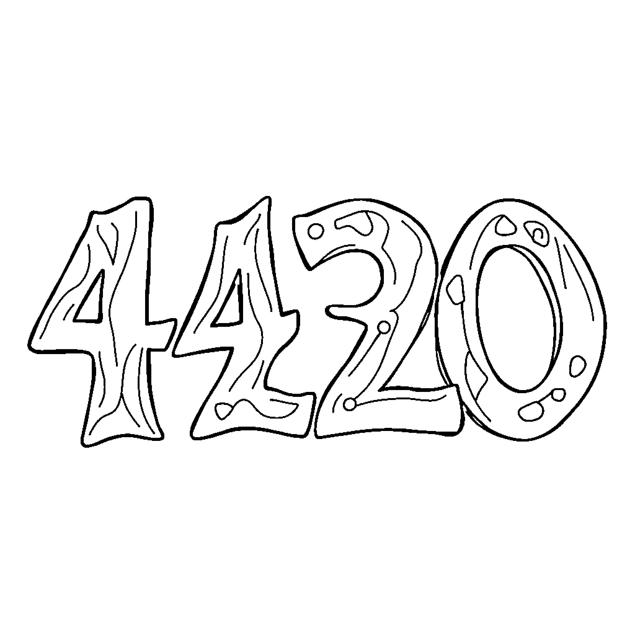420 Abstract Numerical Art Coloring Page (free black-and-white line drawing printable PDF for all, from beginners to advanced learners, including children, teens, adults, and seniors)