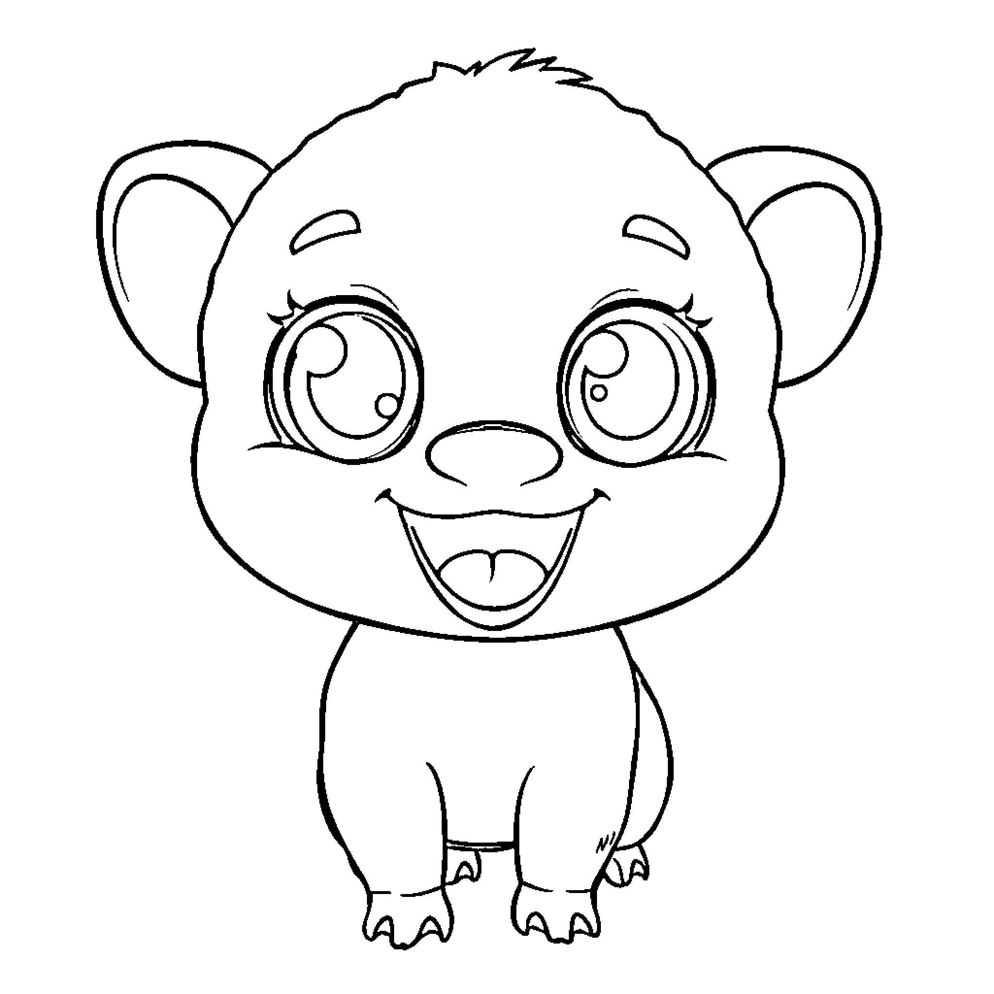 Labubu's Adorable Expressions Coloring Page (free black-and-white line drawing printable PDF for all, from beginners to advanced learners, including children, teens, adults, and seniors)