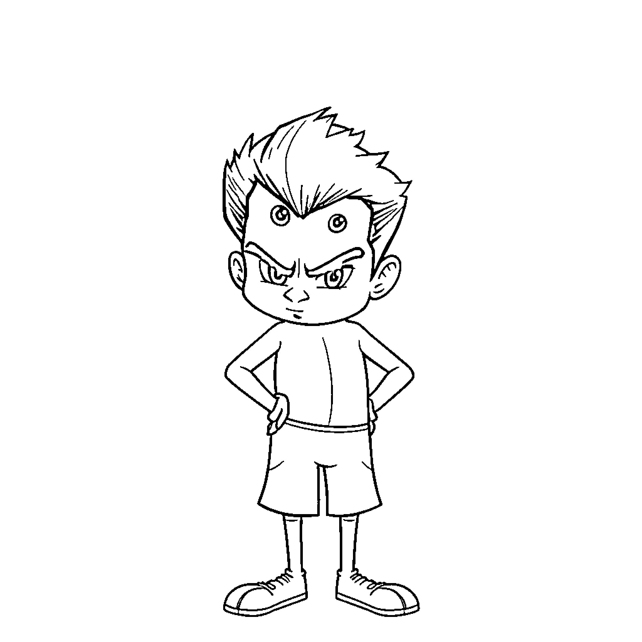 Choso's Mischievous Antics Coloring Page (free black-and-white line drawing printable PDF for all, from beginners to advanced learners, including children, teens, adults, and seniors)