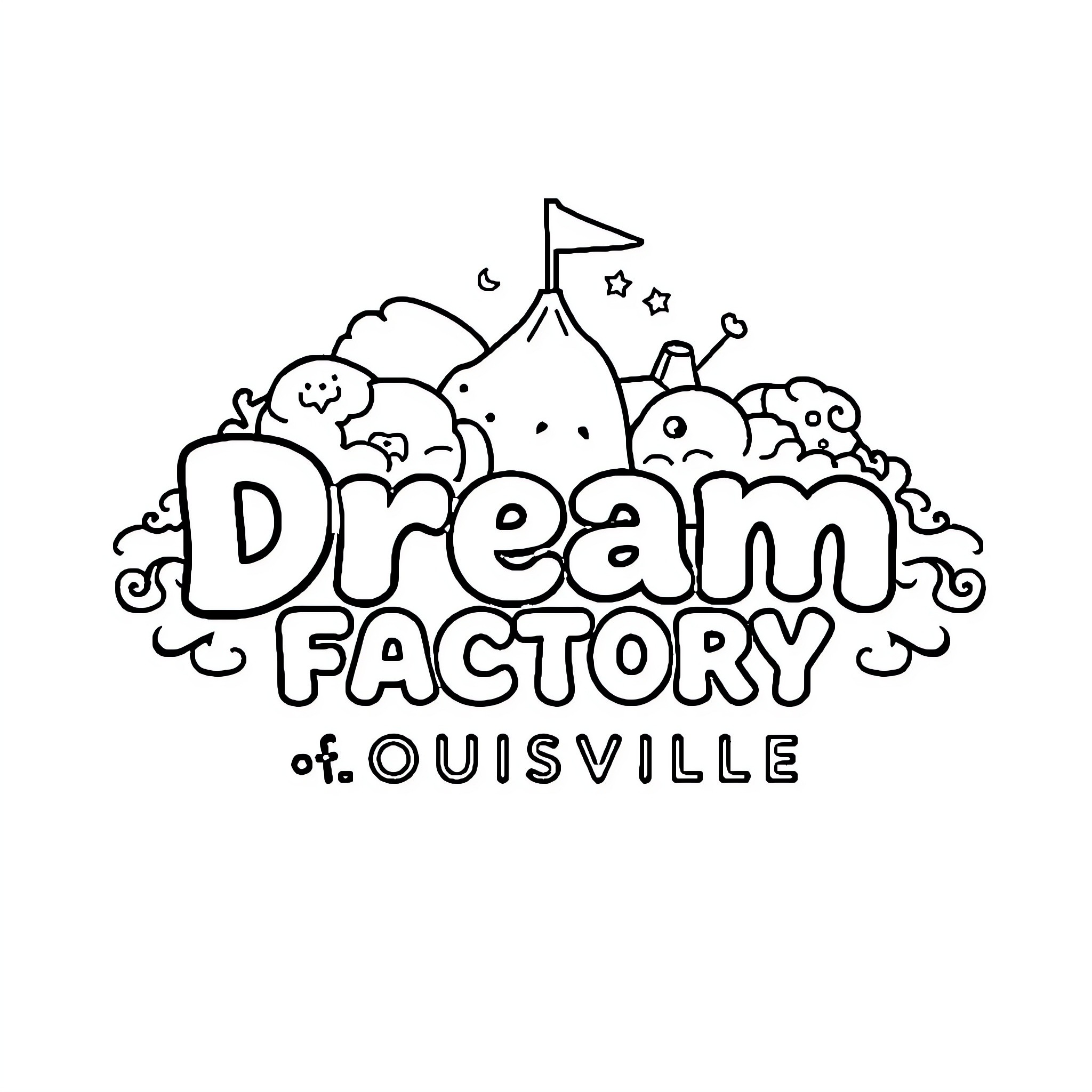 Dream Factory of Ouisville Coloring Page (free black-and-white line drawing printable PDF for all, from beginners to advanced learners, including children, teens, adults, and seniors)