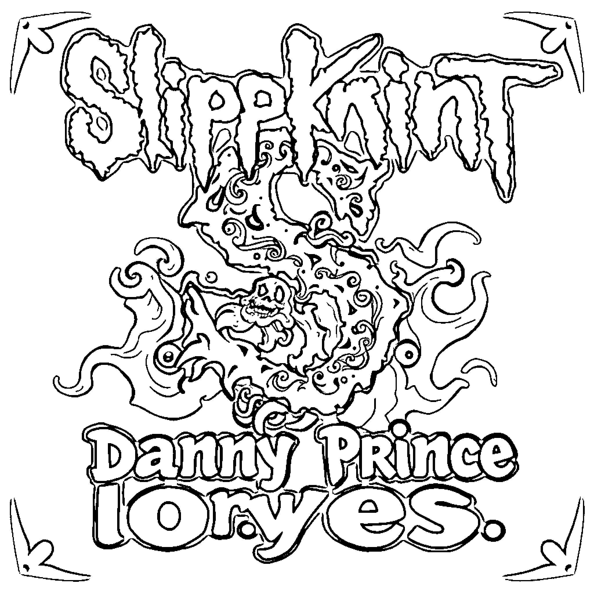 Slipknot Danny Prince Iowas Coloring Page (free black-and-white line drawing printable PDF for all, from beginners to advanced learners, including children, teens, adults, and seniors)