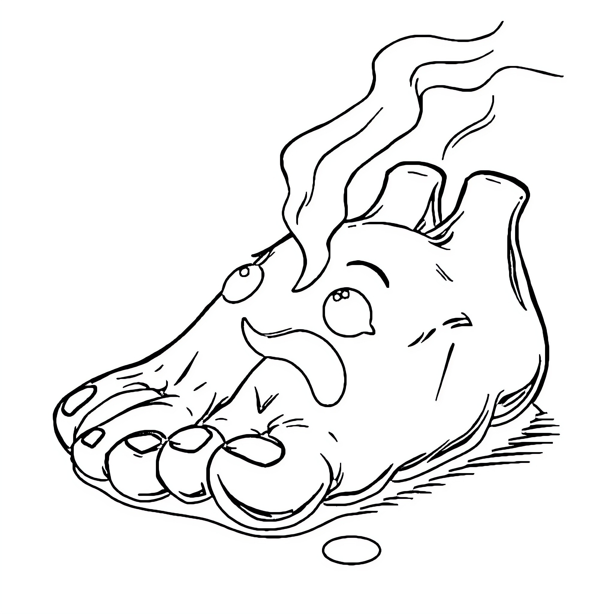Toe playfully smelling the morning dew Coloring Page (free black-and-white line drawing printable PDF for all, from beginners to advanced learners, including children, teens, adults, and seniors)