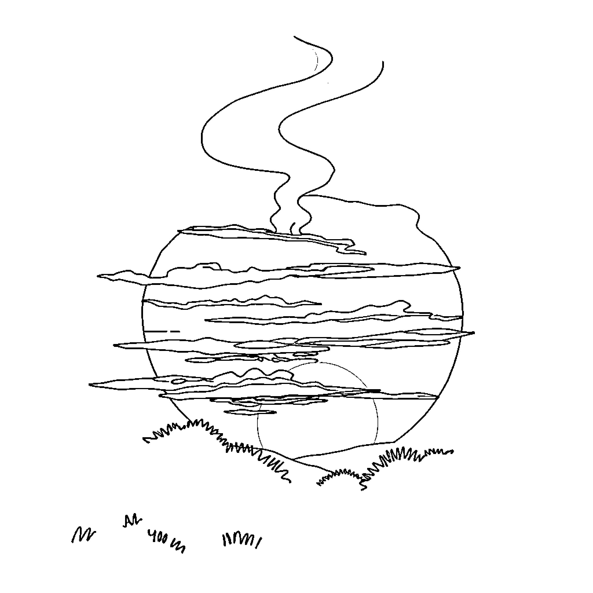 Sunset over the serene landscape Coloring Page (free black-and-white line drawing printable PDF for all, from beginners to advanced learners, including children, teens, adults, and seniors)