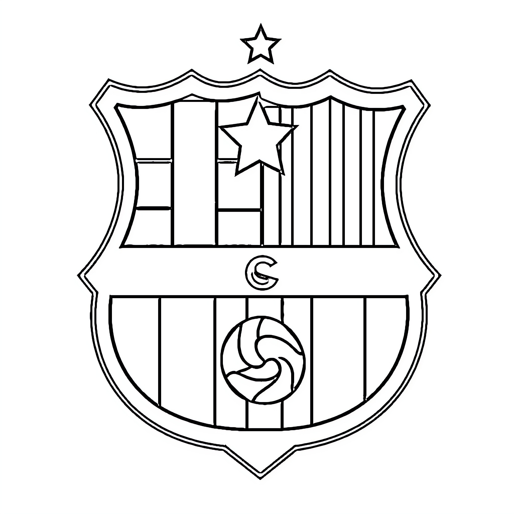 Escudo Displaying Symbolic Elements Coloring Page (free black-and-white line drawing printable PDF for all, from beginners to advanced learners, including children, teens, adults, and seniors)