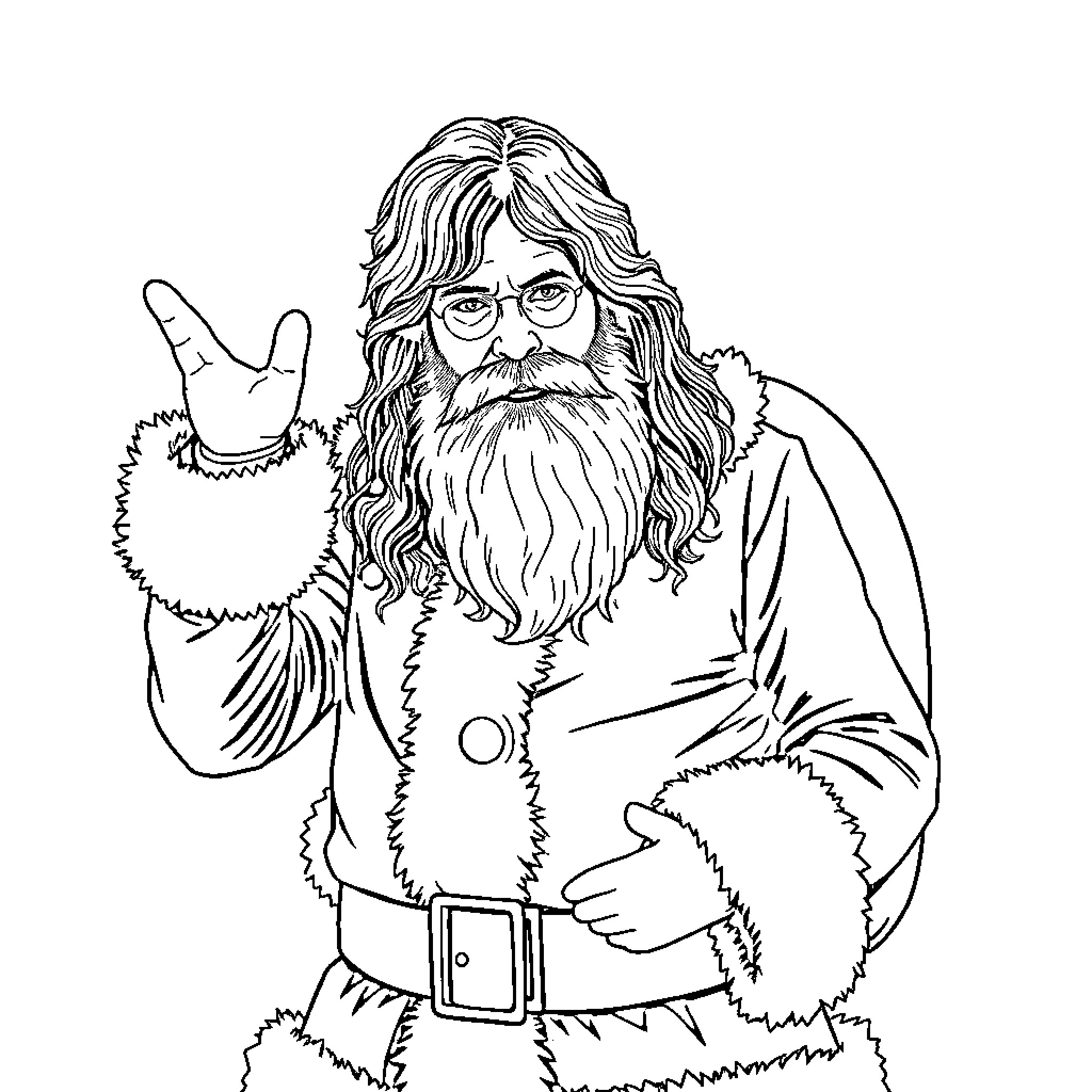 Steven Tyler in Artistic Illustration Coloring Page (free black-and-white line drawing printable PDF for all, from beginners to advanced learners, including children, teens, adults, and seniors)